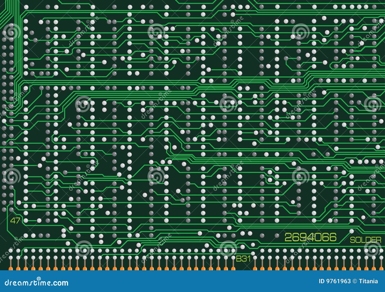 Electronic plate stock vector. Illustration of plate, electronics 9761963