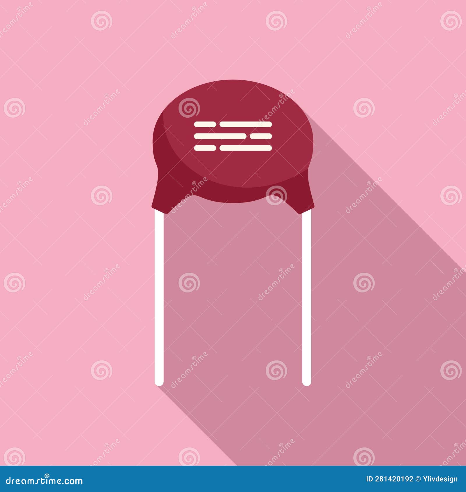 Electronic Resistor Icon Flat Vector. Electric Circuit Stock