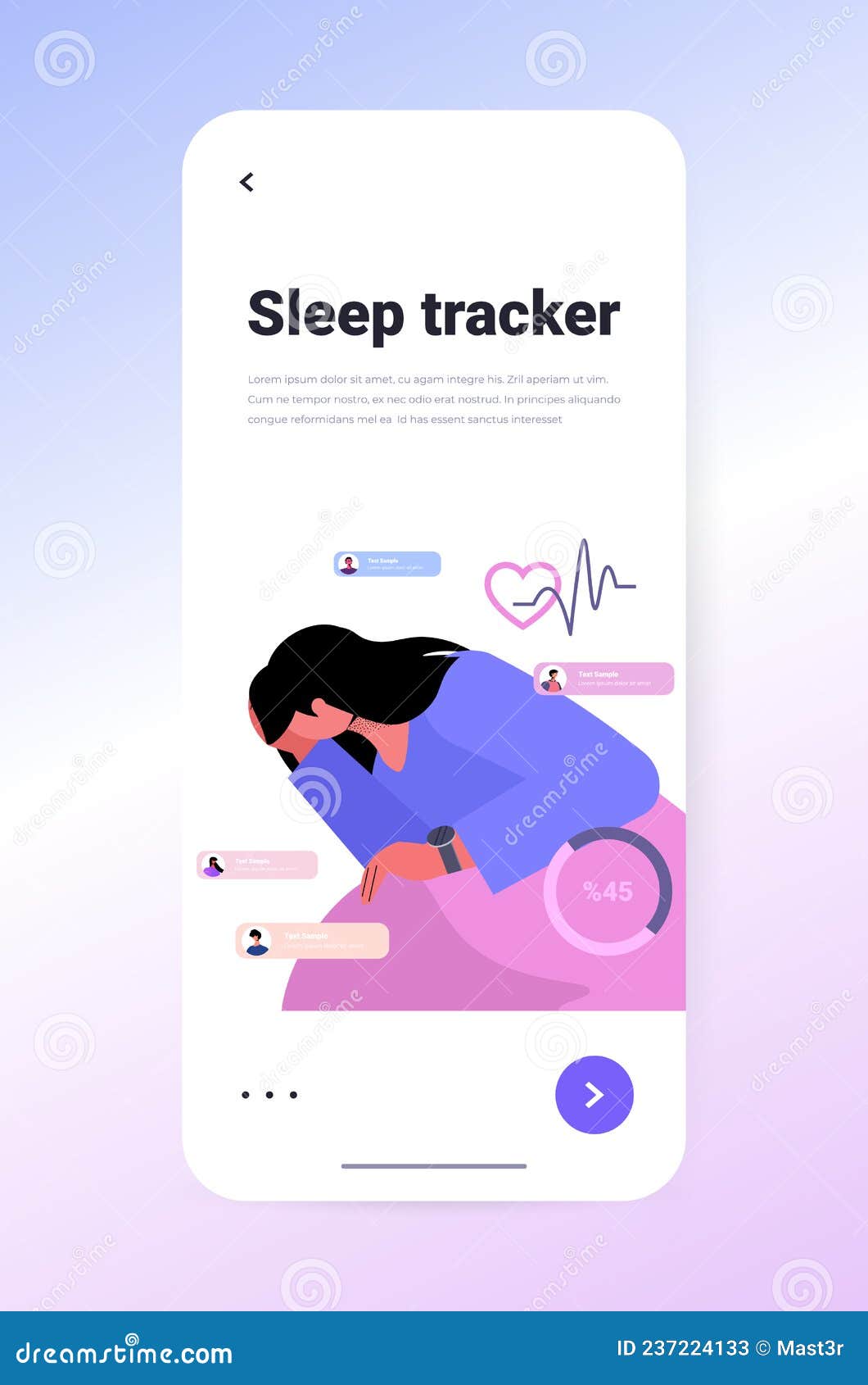 Electronic Smart Watch App Tracker on Smartphone Screen Quality and