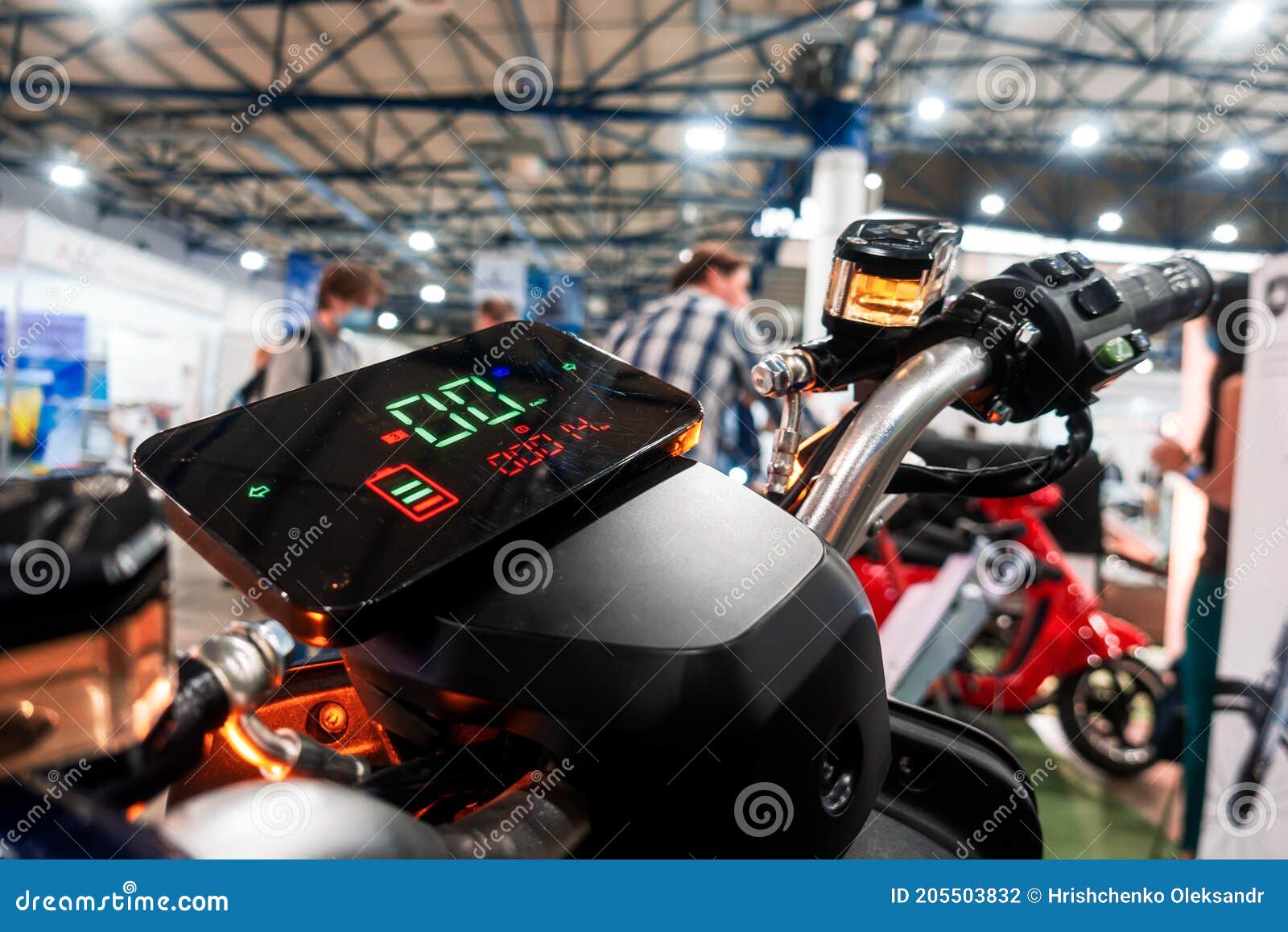 Electronic Speedometer Display on an Electric Bike Stock Photo Image