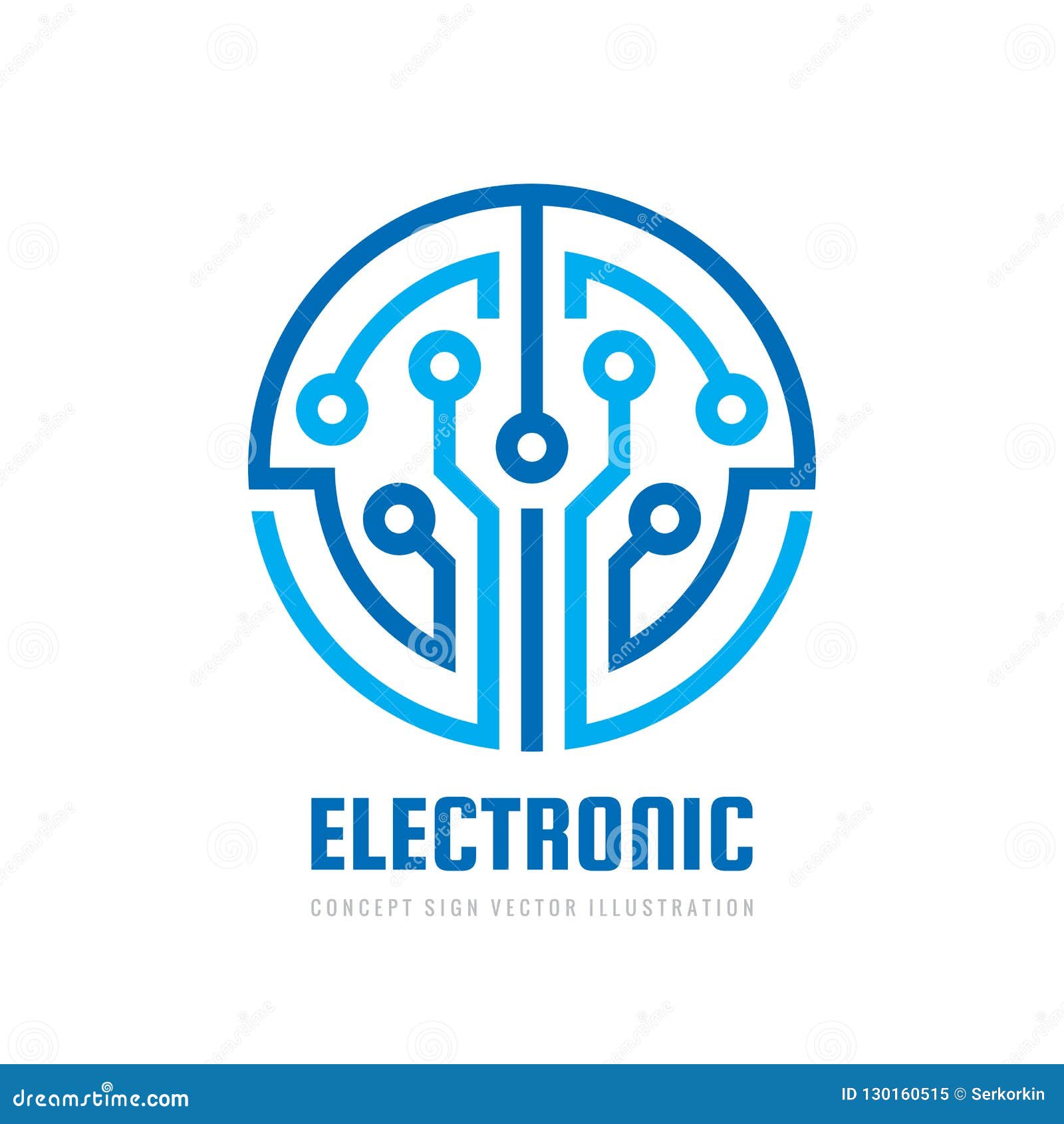 Electronic Technology Vector Logo Template for Corporate Identity. Abstract Digital Chip Sign