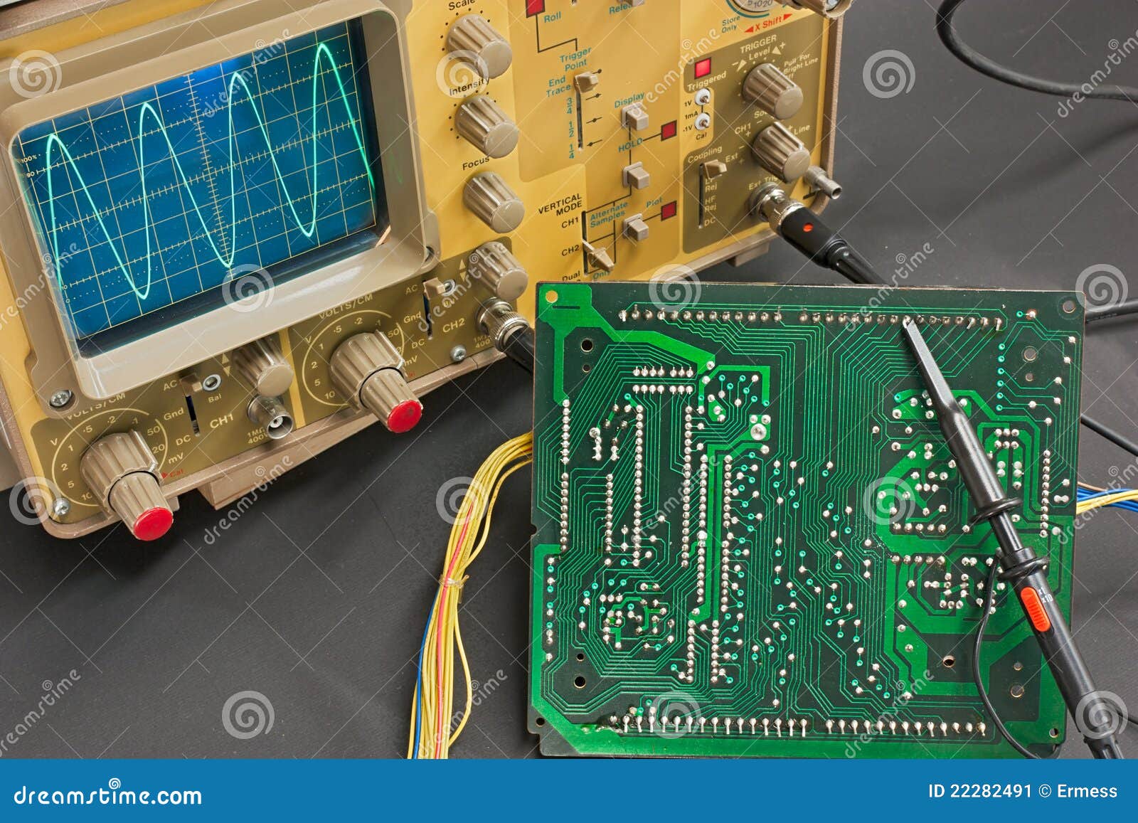 Electronic test stock image. Image of scientific, repair 22282491