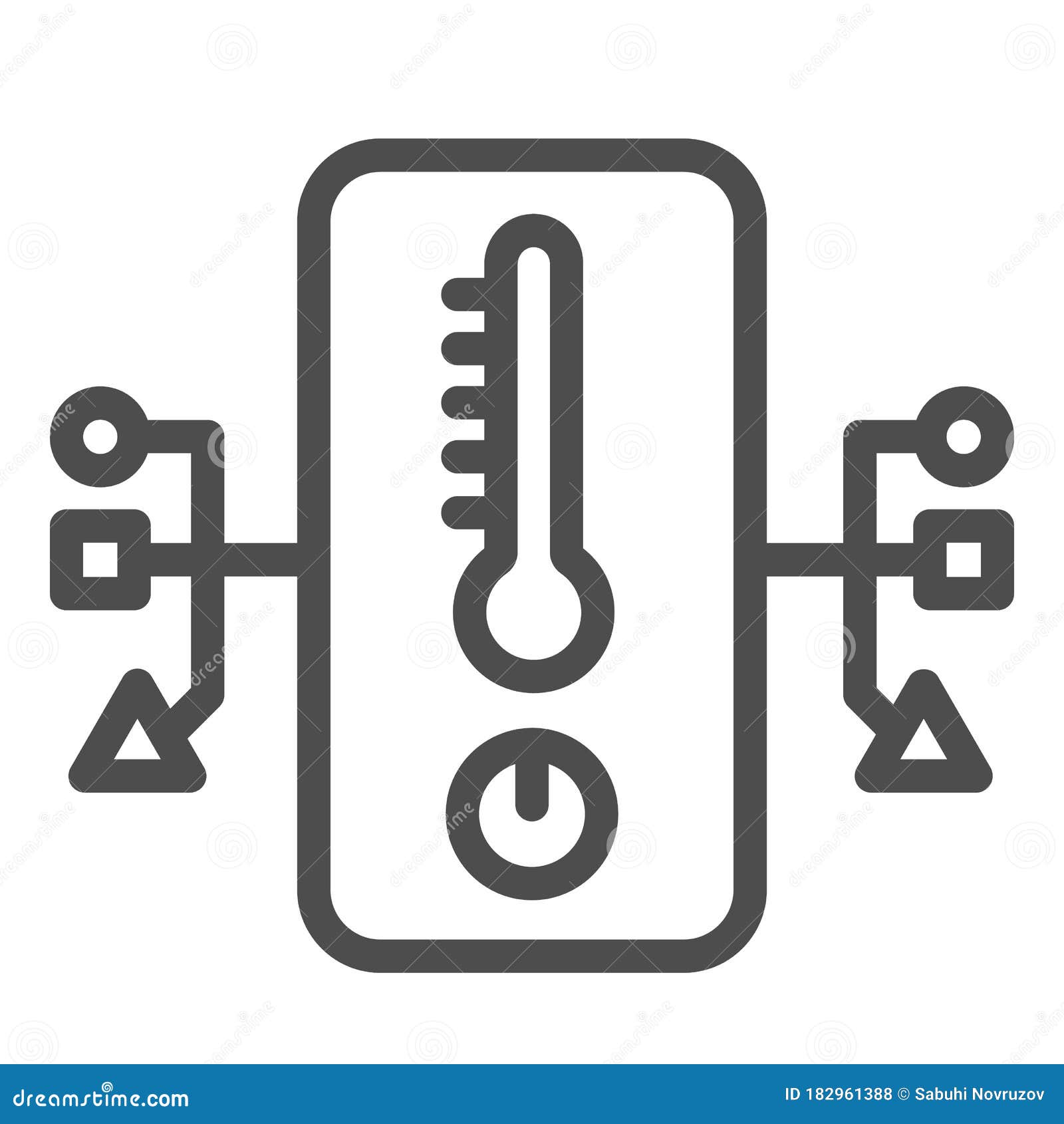 Heat thermometer icon - measurement symbol Vector Image