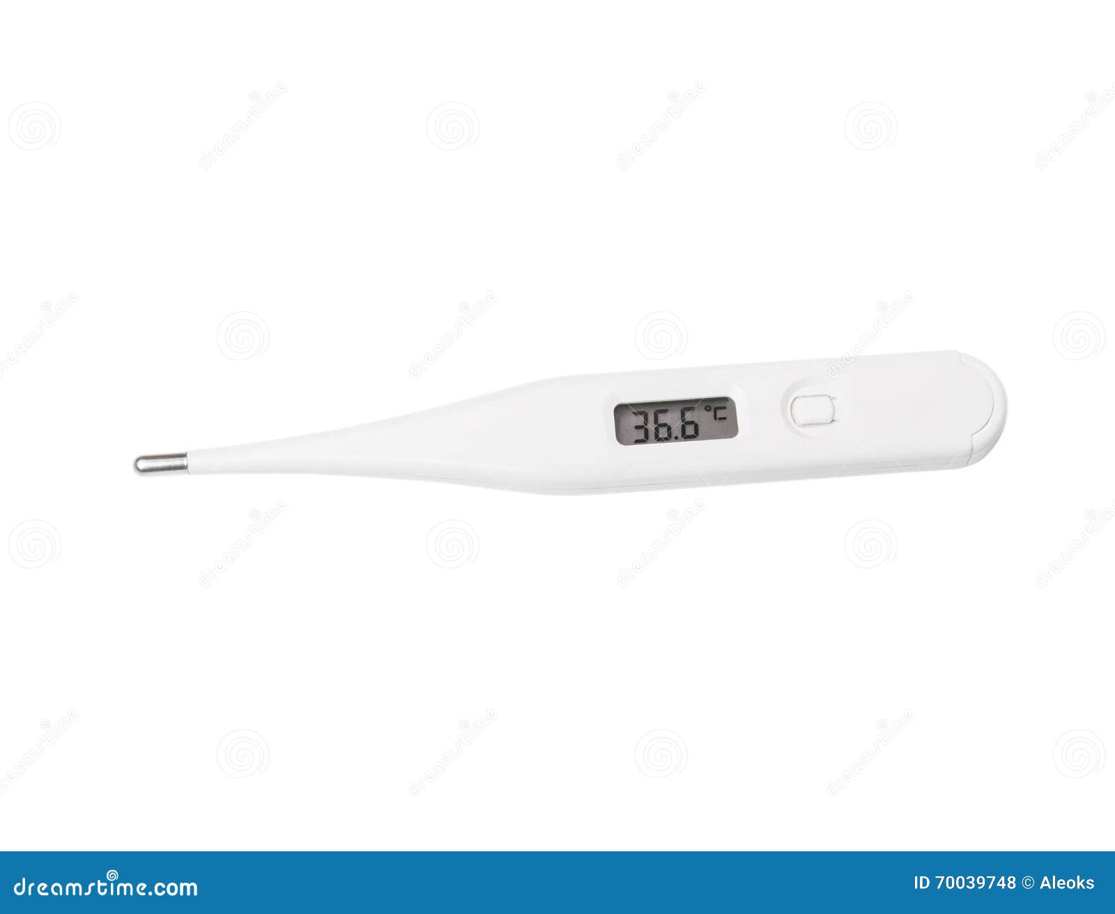 Electronic Thermometer Shows the Temperature of 36.6 Degrees Stock