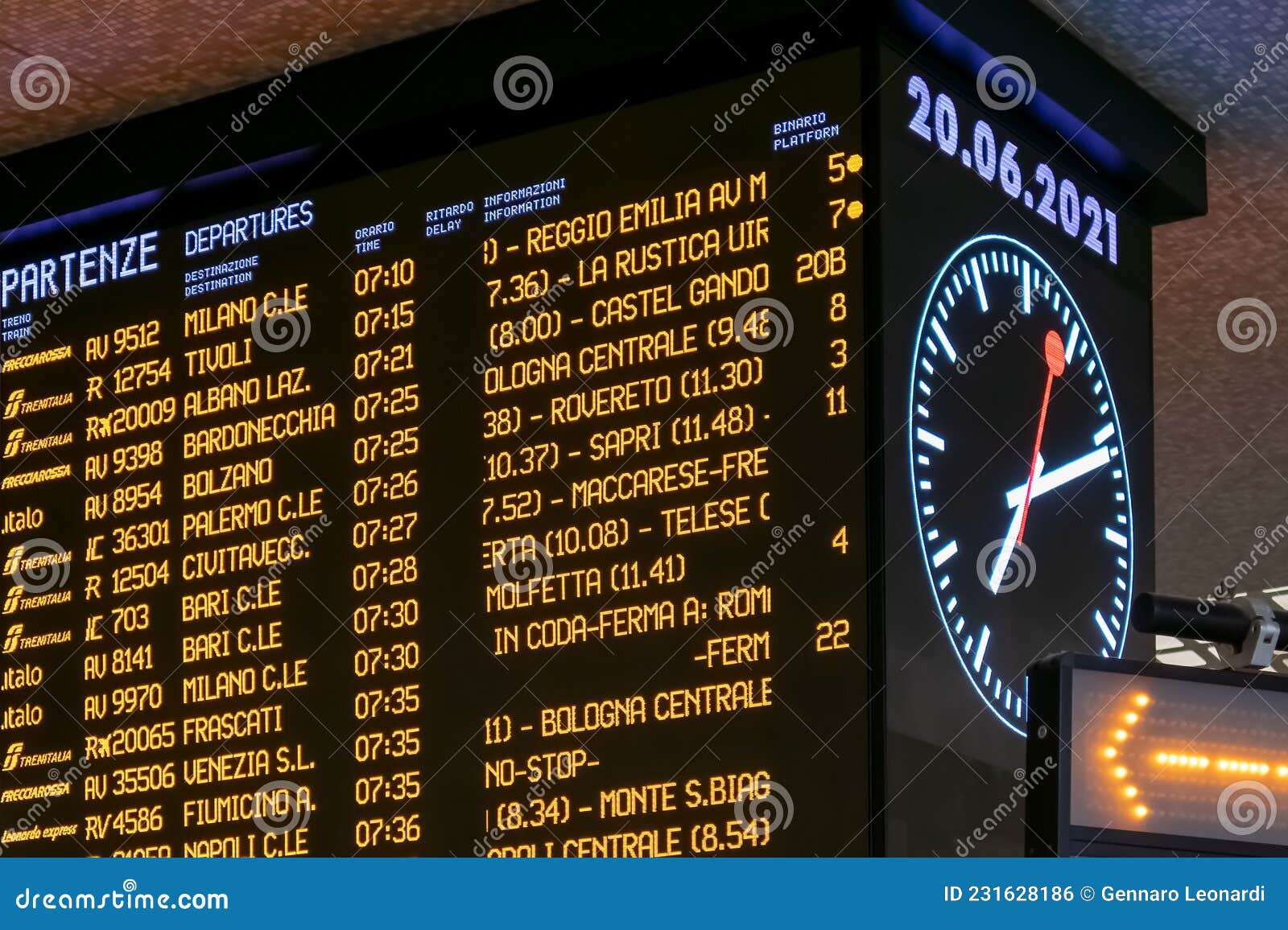 Electronic Train Timetable Editorial Photo Image Of Billboard 231628186