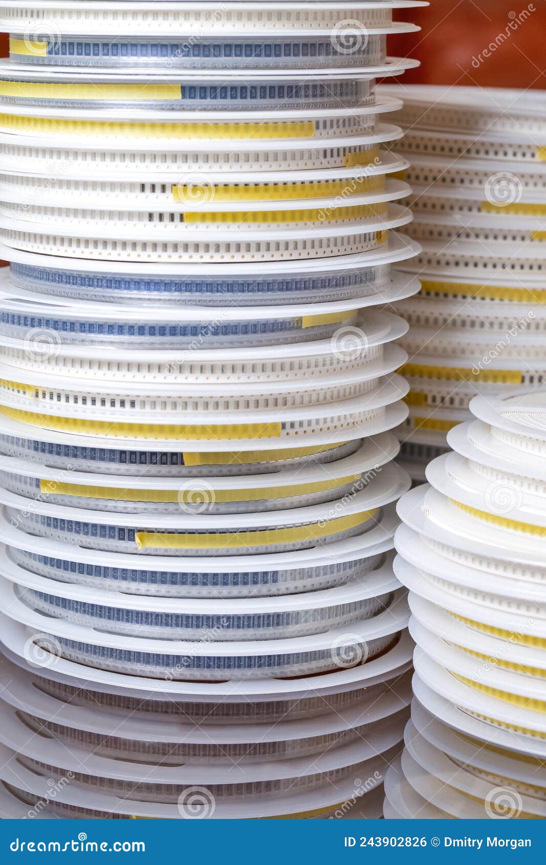 Electronics Concepts. Three Batches of SMD or Surface Mount Components