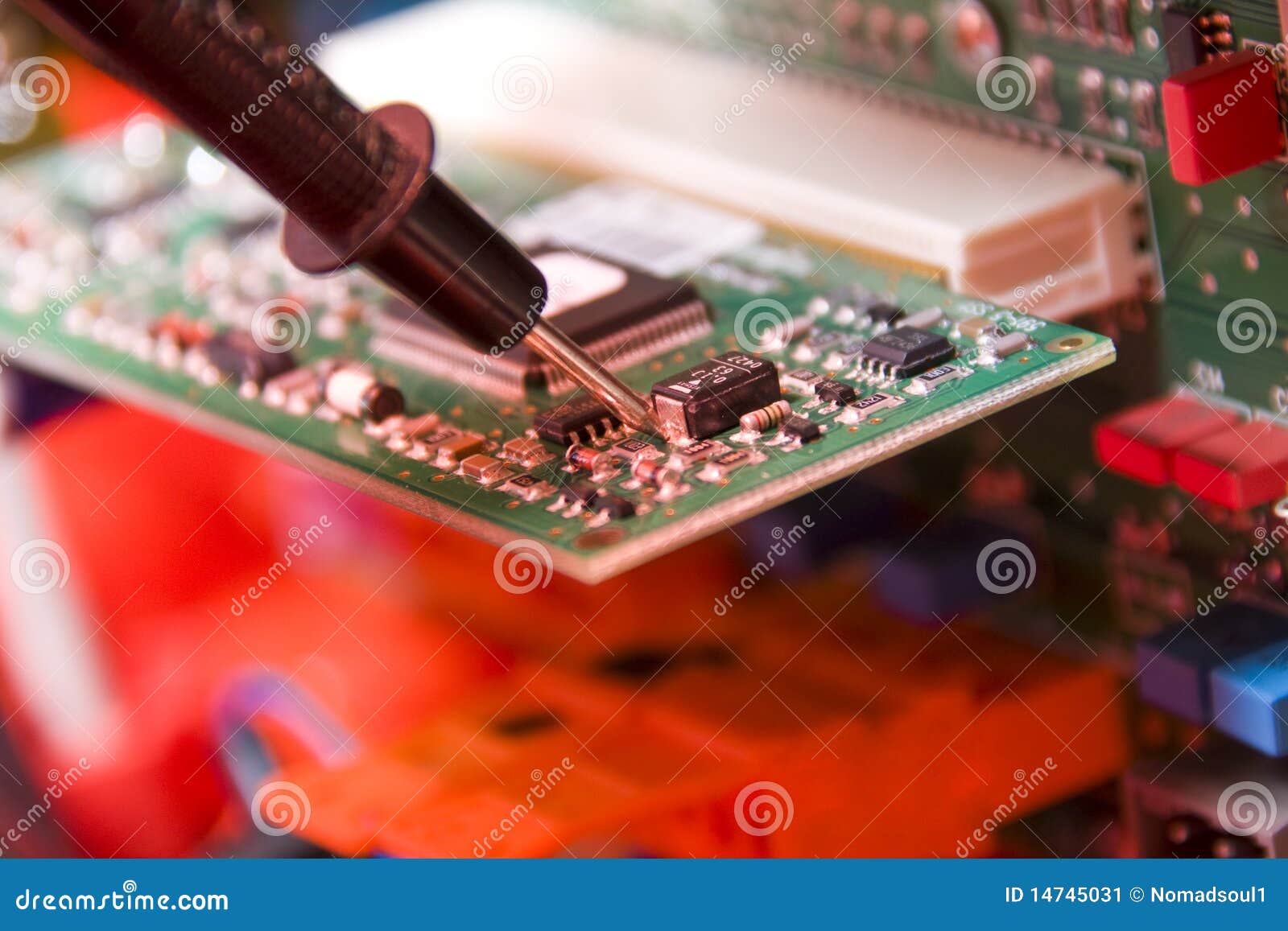 electronics. engineer at work