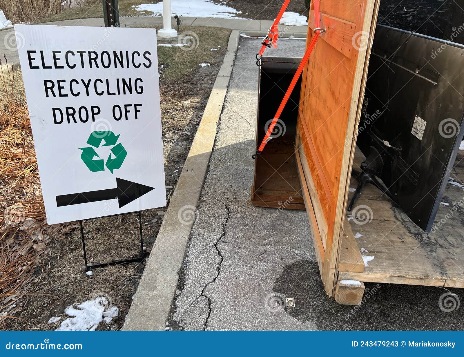 Electronics Recycling Drop Off Stock Image Image of community