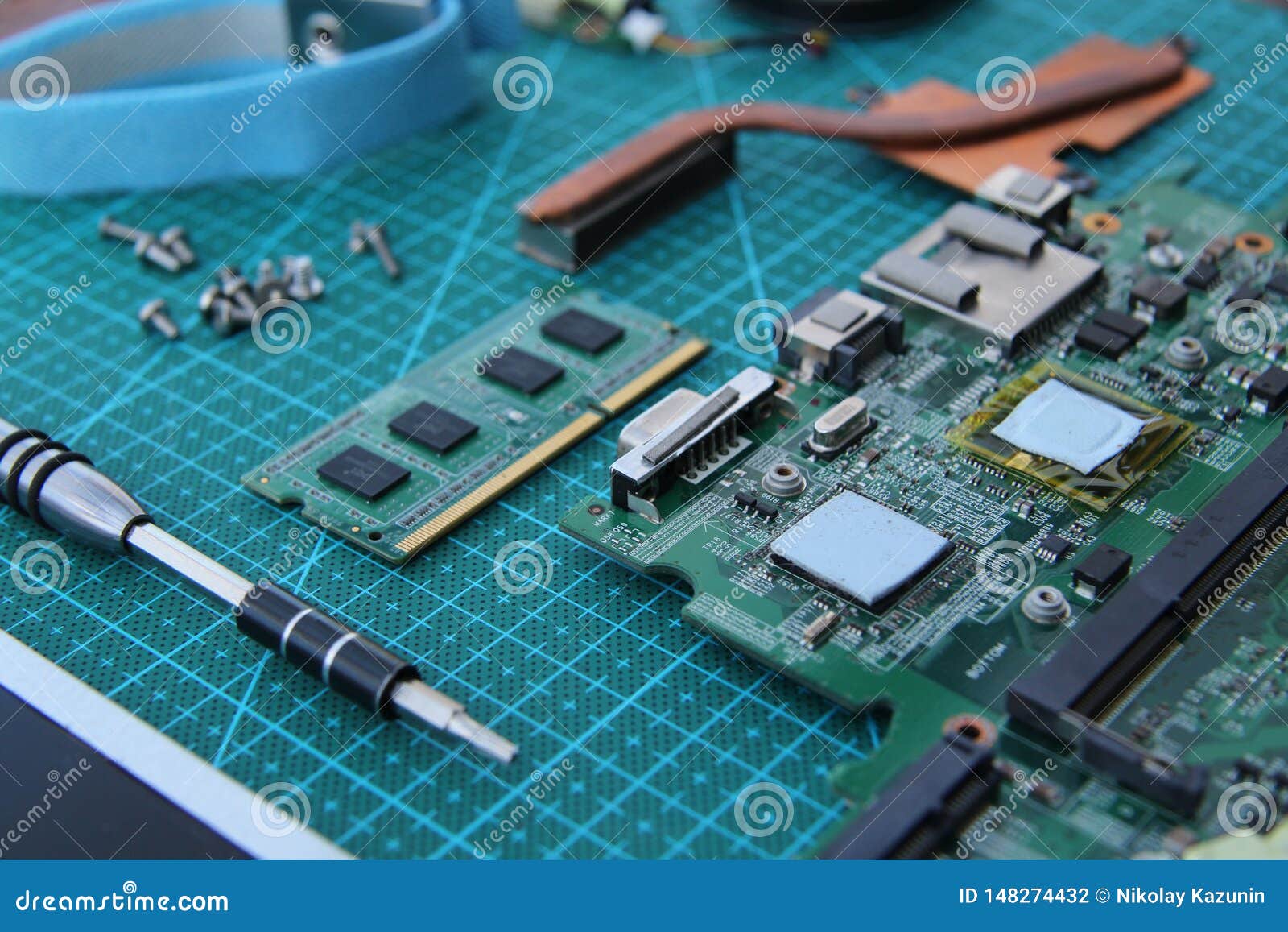 Electronics Repair on the Desktop with Tools Stock Photo Image of