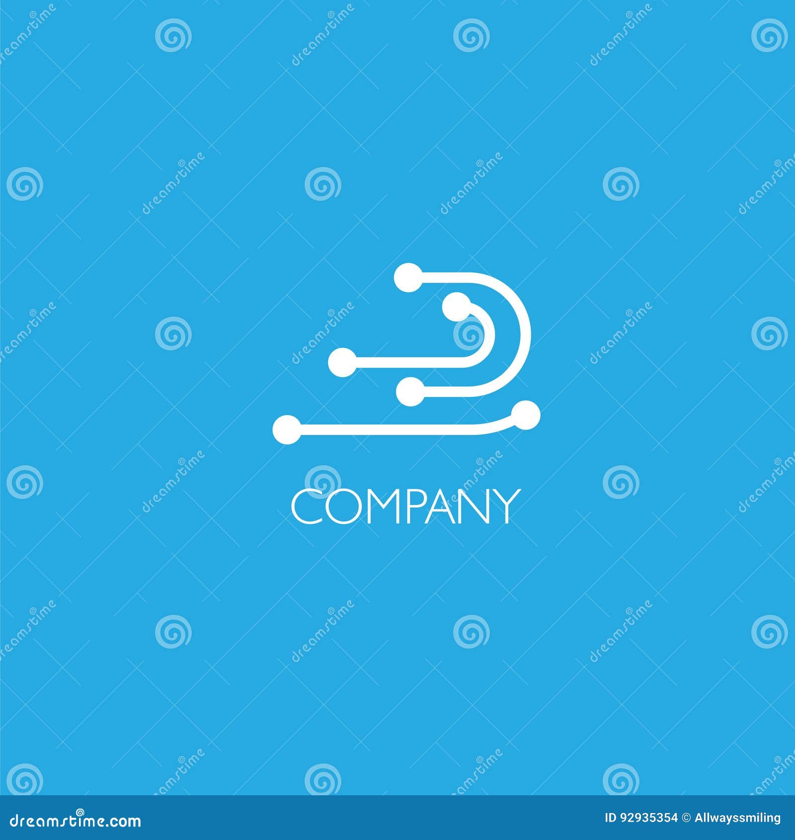 Electronics Services or Goods Company Logo Stock Vector Illustration