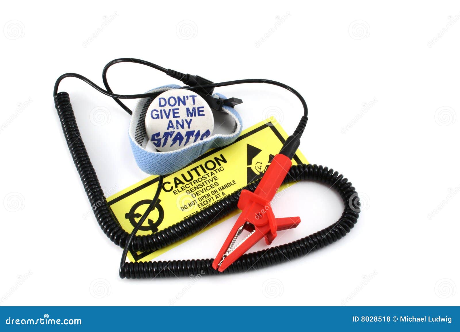 Electrostatic Discharge Wrist Strap Stock Photo Image of background