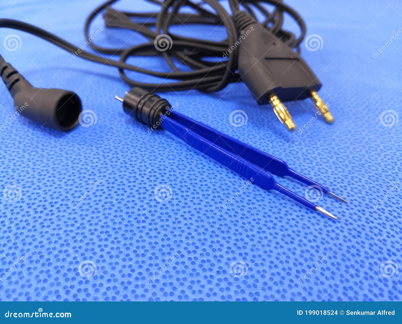 Electrosurgical Instrument Bipolar Forceps with Cable Stock Photo Image of plastic, grasper