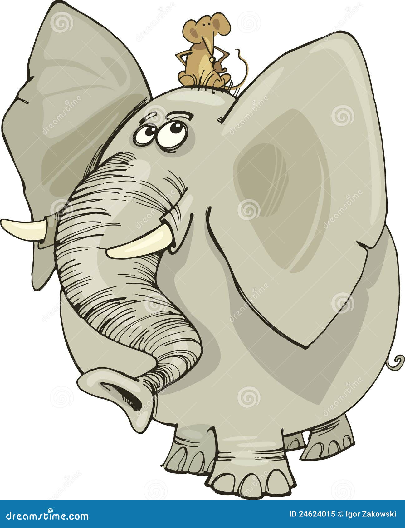  Elefant mit Maus vektor abbildung. Illustration von grau - 24624015 Bildidee 