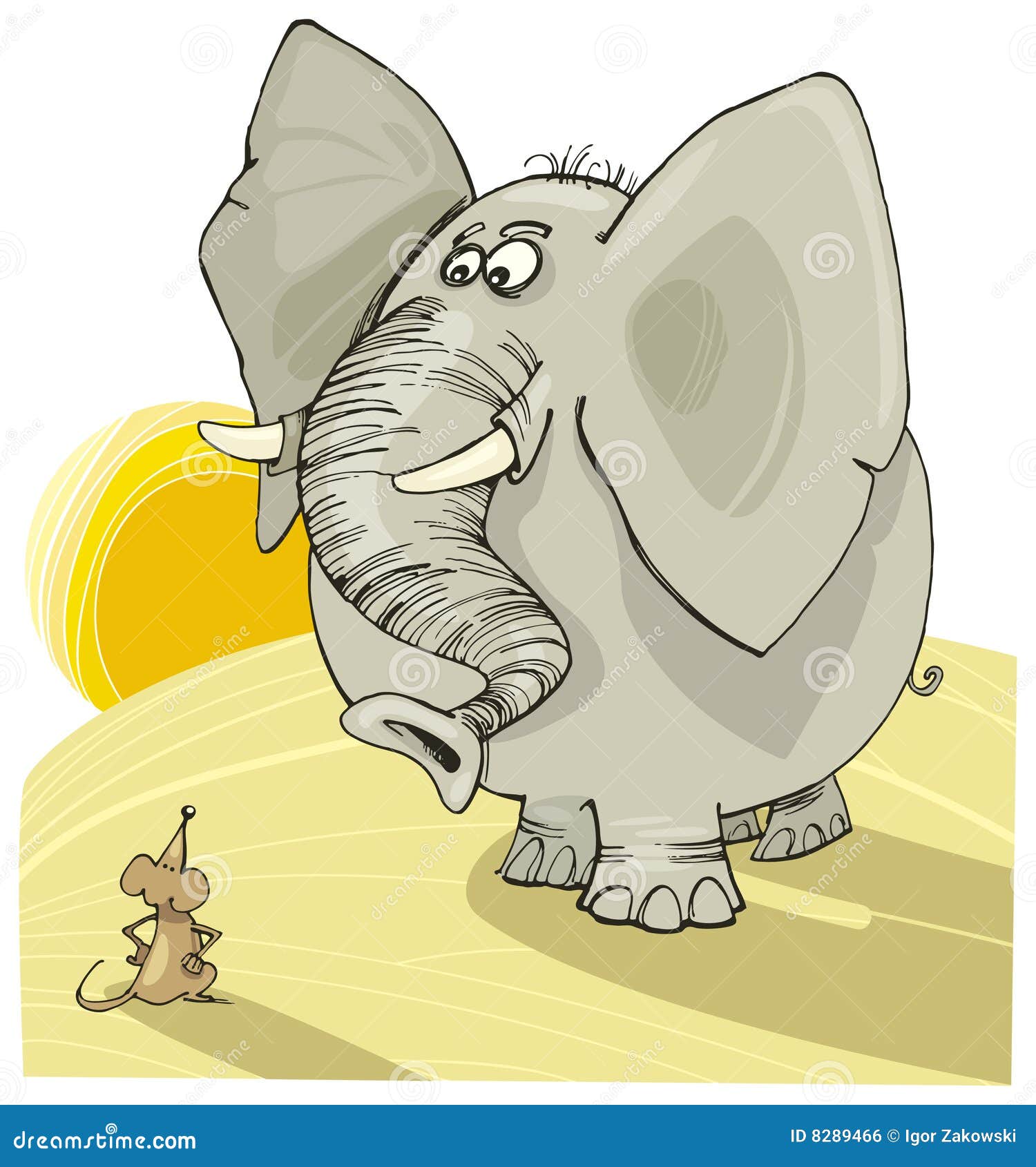  Elefant und Maus vektor abbildung. Illustration von geistreich - 8289466 
