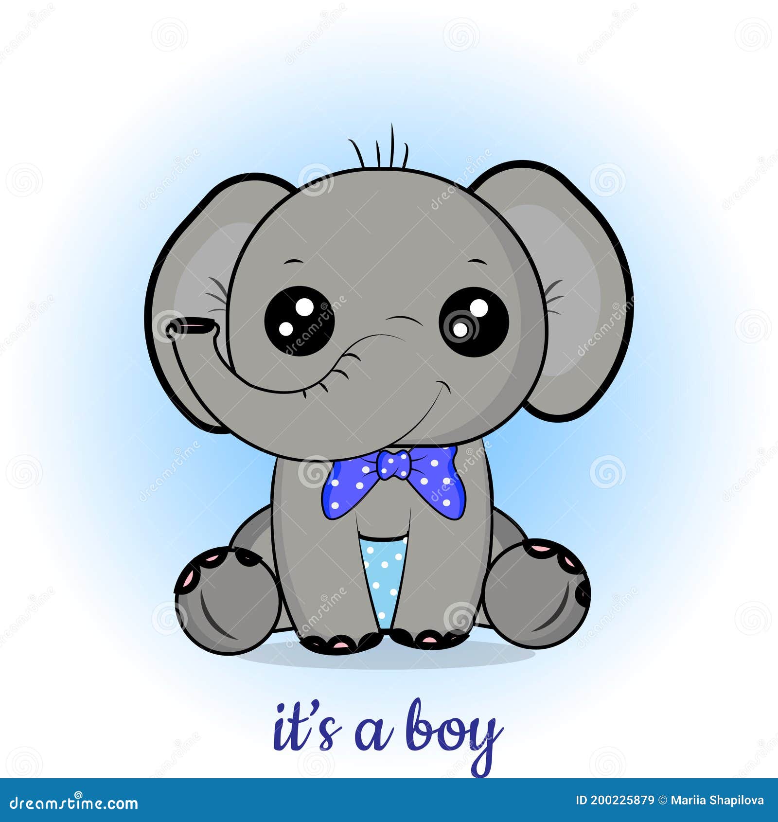 Elefante De Dibujos Animados Con El Texto Elefante De Dibujos Animados Con El Texto