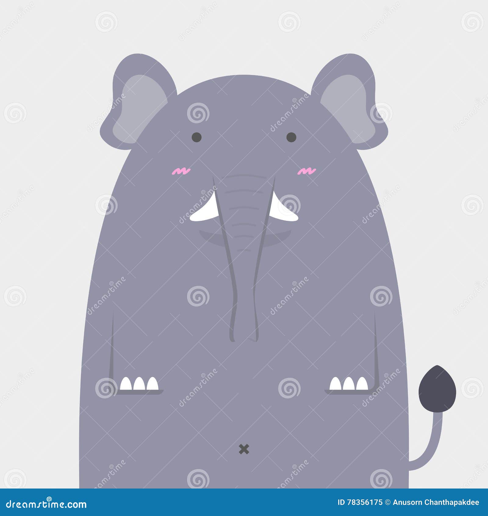 Elefante Grande Gordo Bonito Ilustração do Vetor - Ilustração de projeto,  branco: 78356175, image size:1600x1690