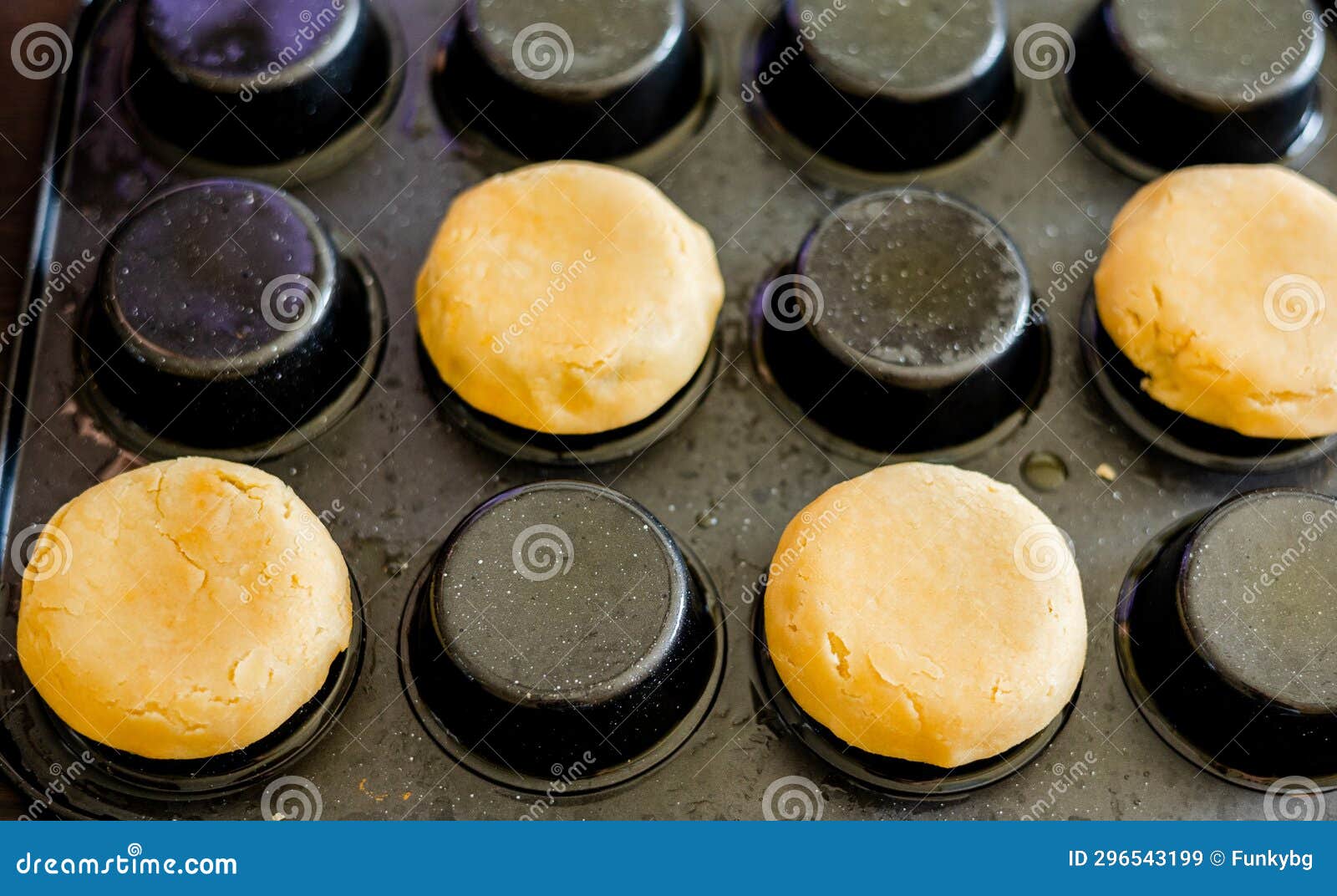 Elegance in Baking CloseUp of Shortcrust Dough Formed in Tart Shell
