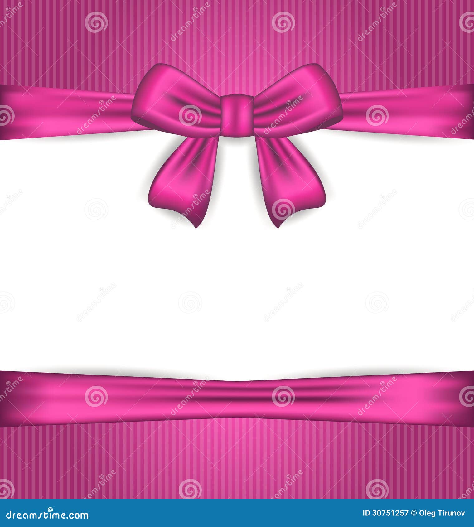 Set Three Realistic Pink Silk Ribbon Stock Vector (Royalty Free