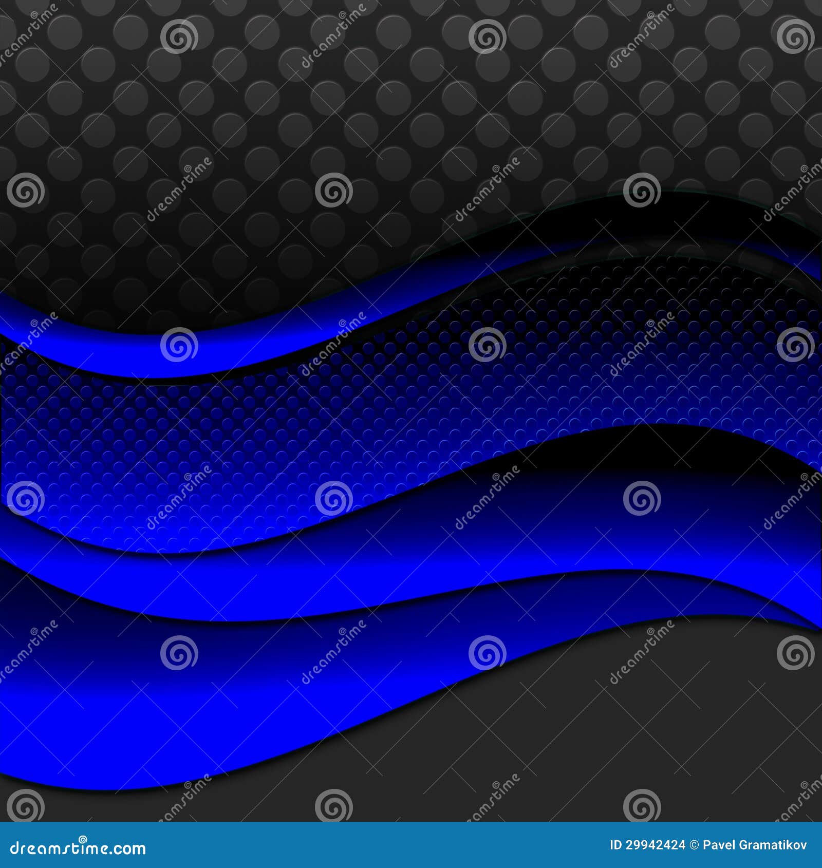 Elegant Blue Ribbon Background Stock Illustration Illustration of