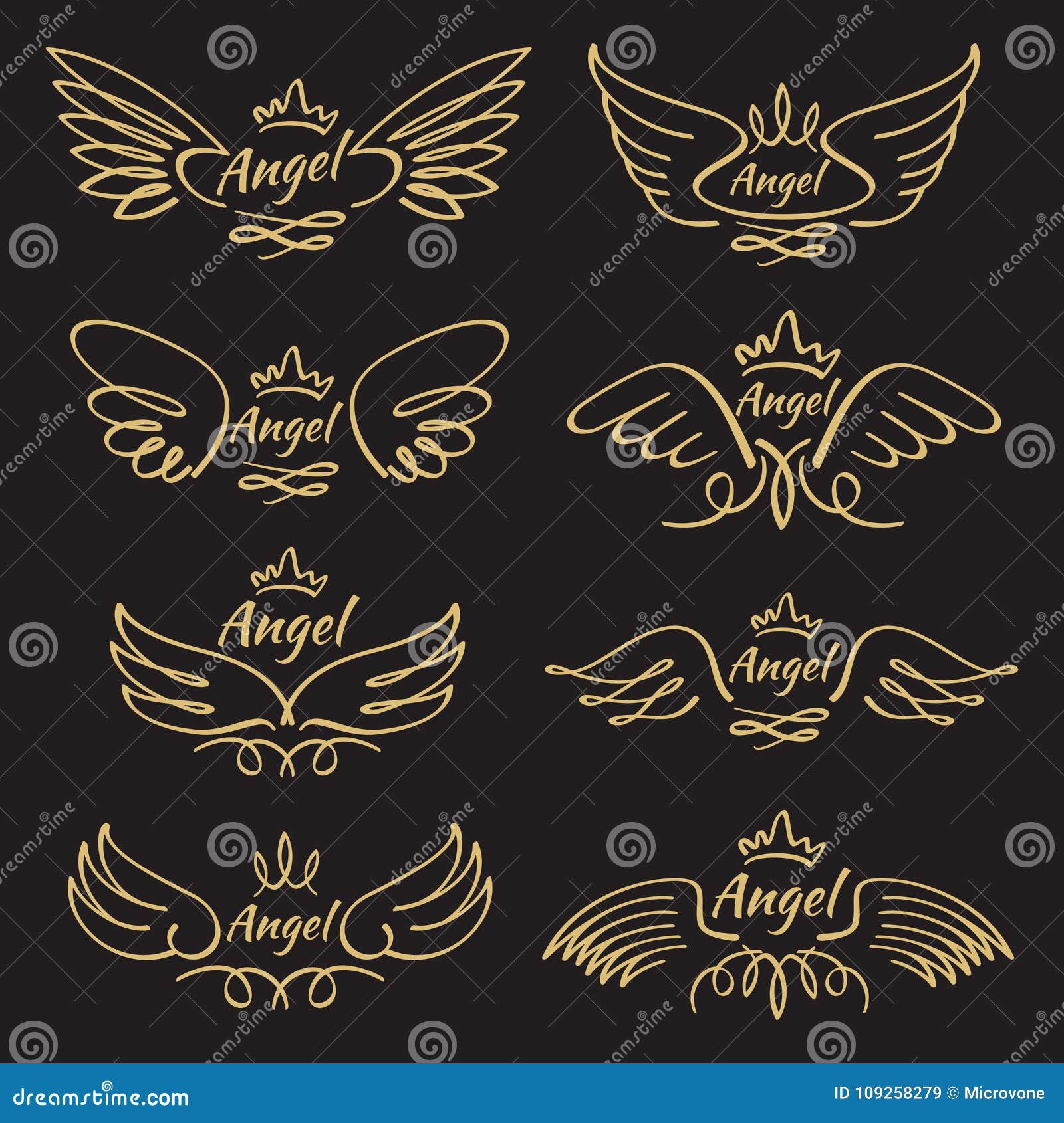 Elegance white and gold wings background Vector Image