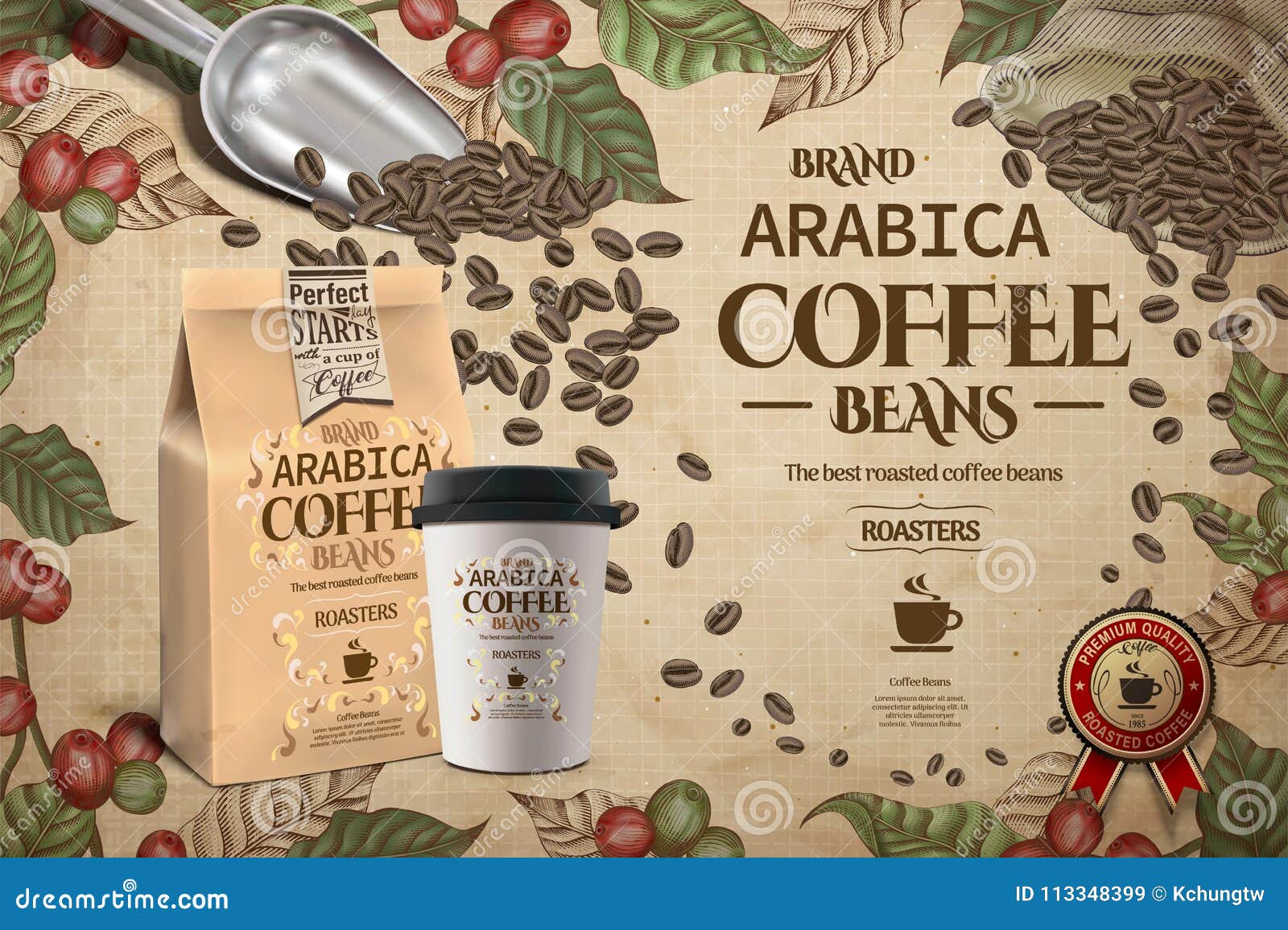 elegant arabica coffee beans ads