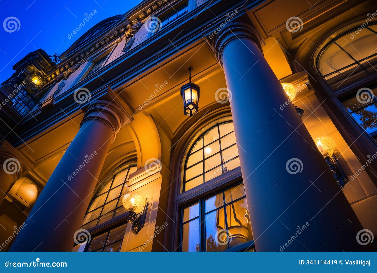 elegant architectural night view
