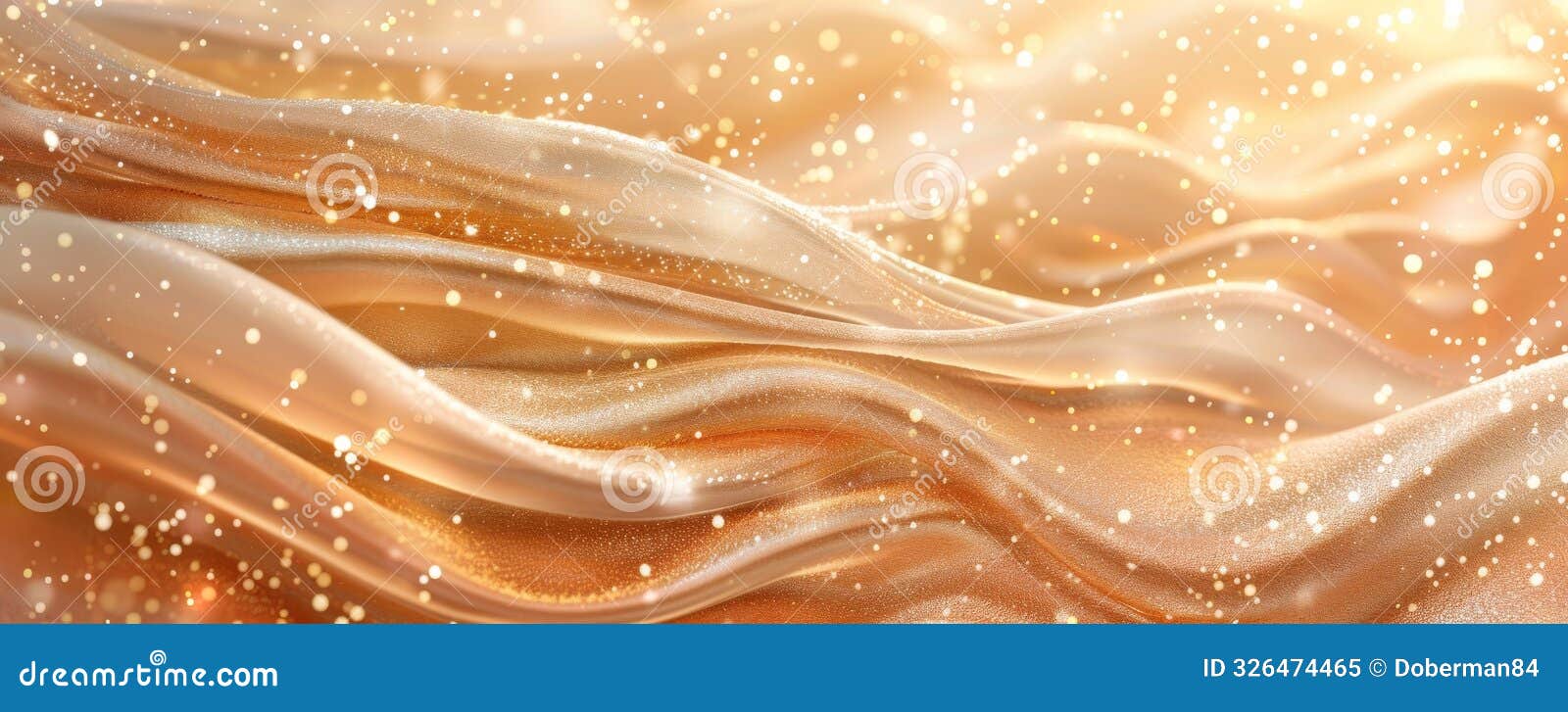 elegant gold and brown abstract background with shimmering lights and soft waves