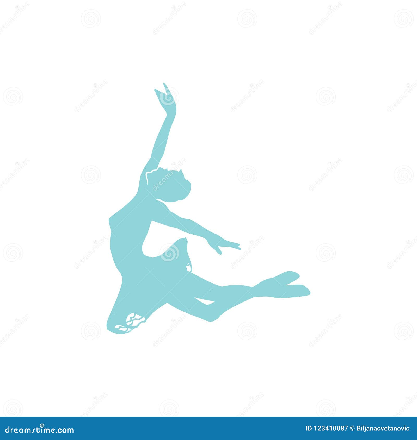 Elegant ballerina stock vector. Illustration of health - 123410087