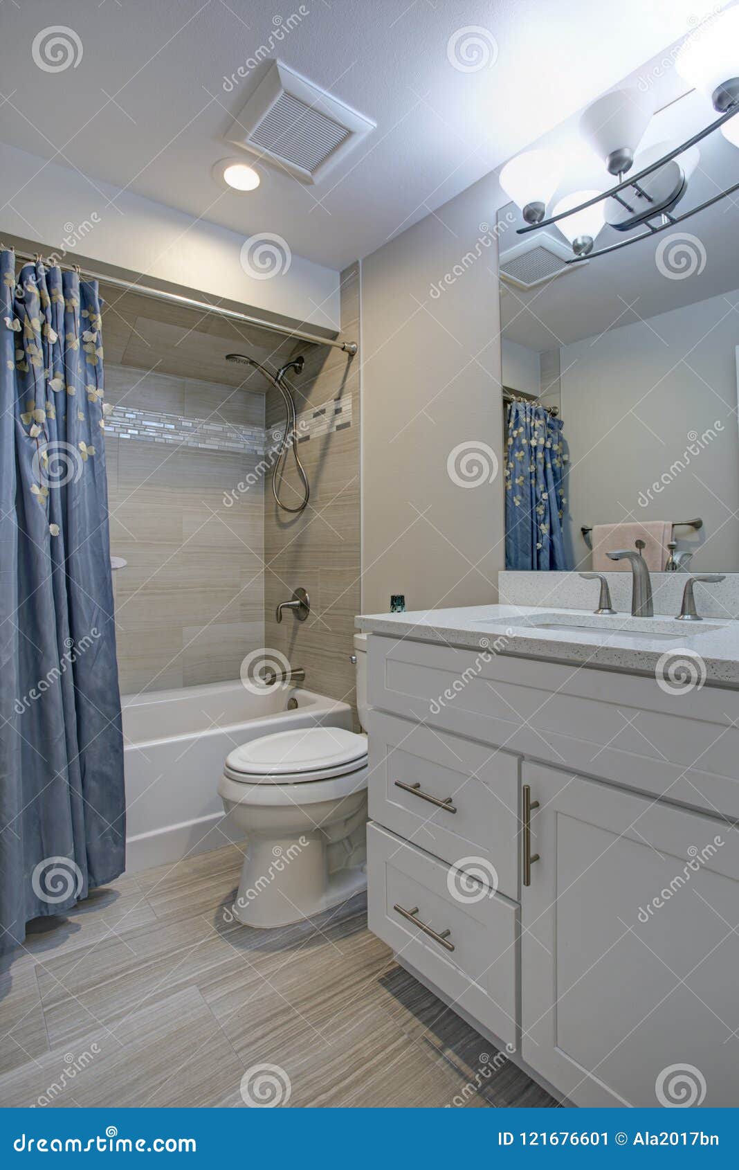 Elegant Bathroom With Marble Bathroom Floor Stock Image Image