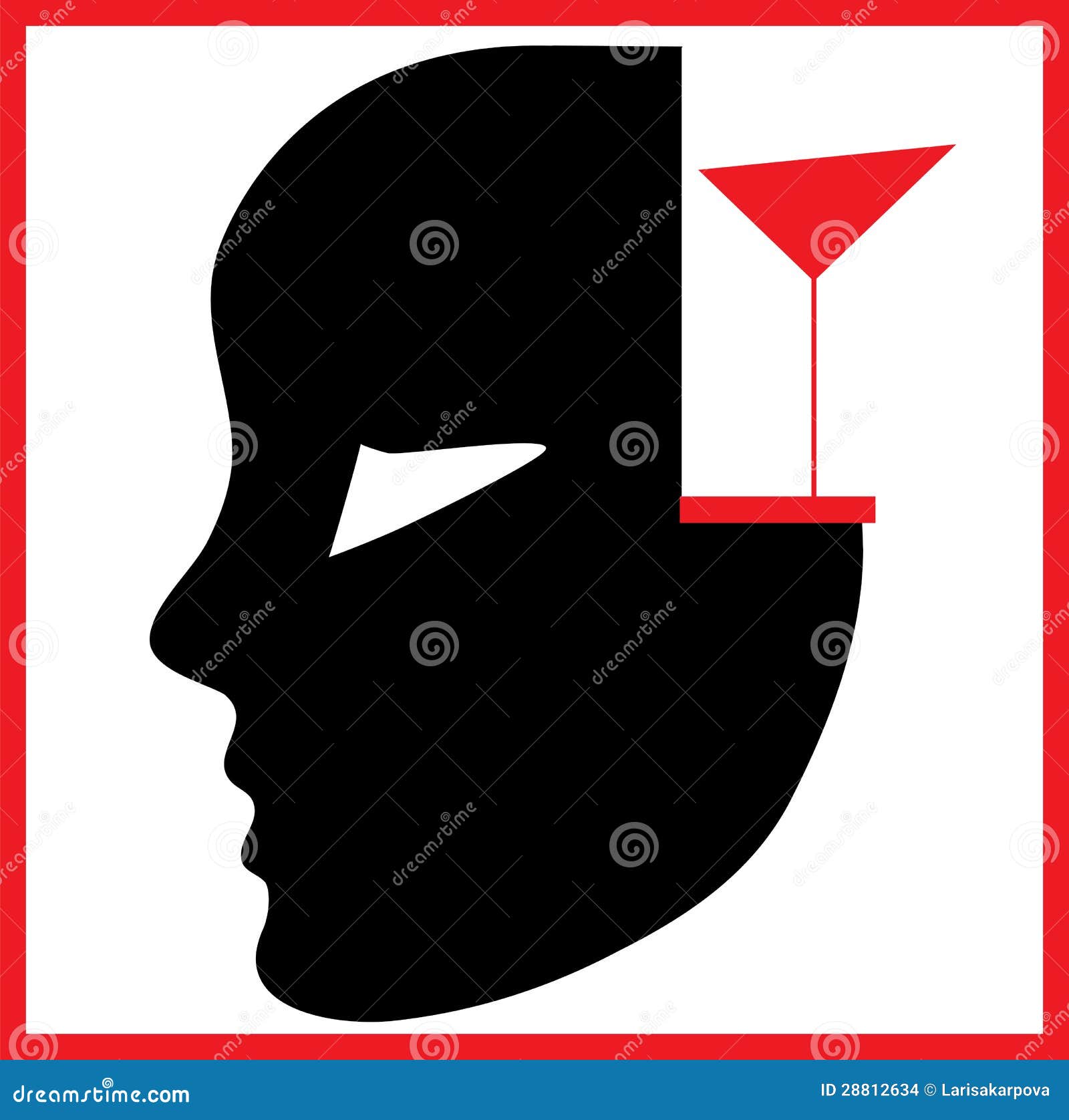 Download Elegant Black Silhouette Of Hesd Woman Stock Vector ...