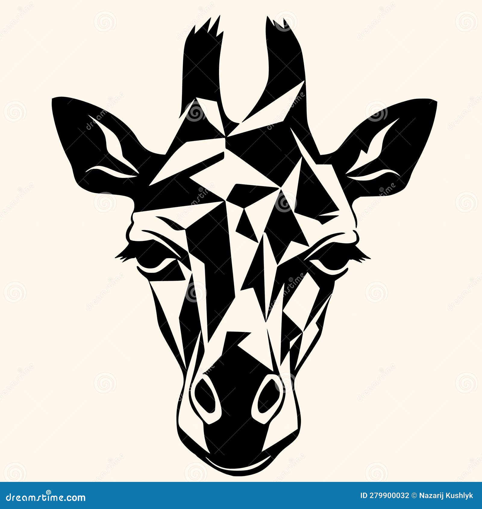 Giraffe Vector for Logo or Icon,clip Art, Drawing Elegant Minimalist