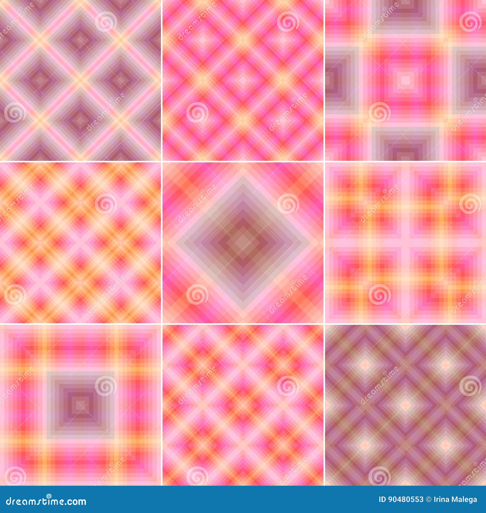 An Elegant Black and White Vector Pattern, Geometric Square Tile Stock