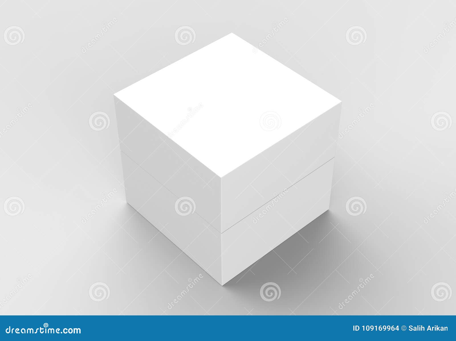 Download Elegant Box Mock Up Isolated On Soft Gray Background. 3D ...