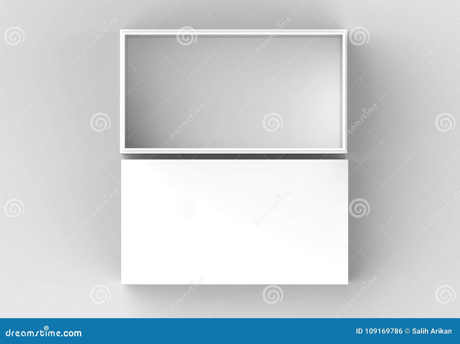 Download Elegant Box Mock Up Isolated On Soft Gray Background. 3D ...