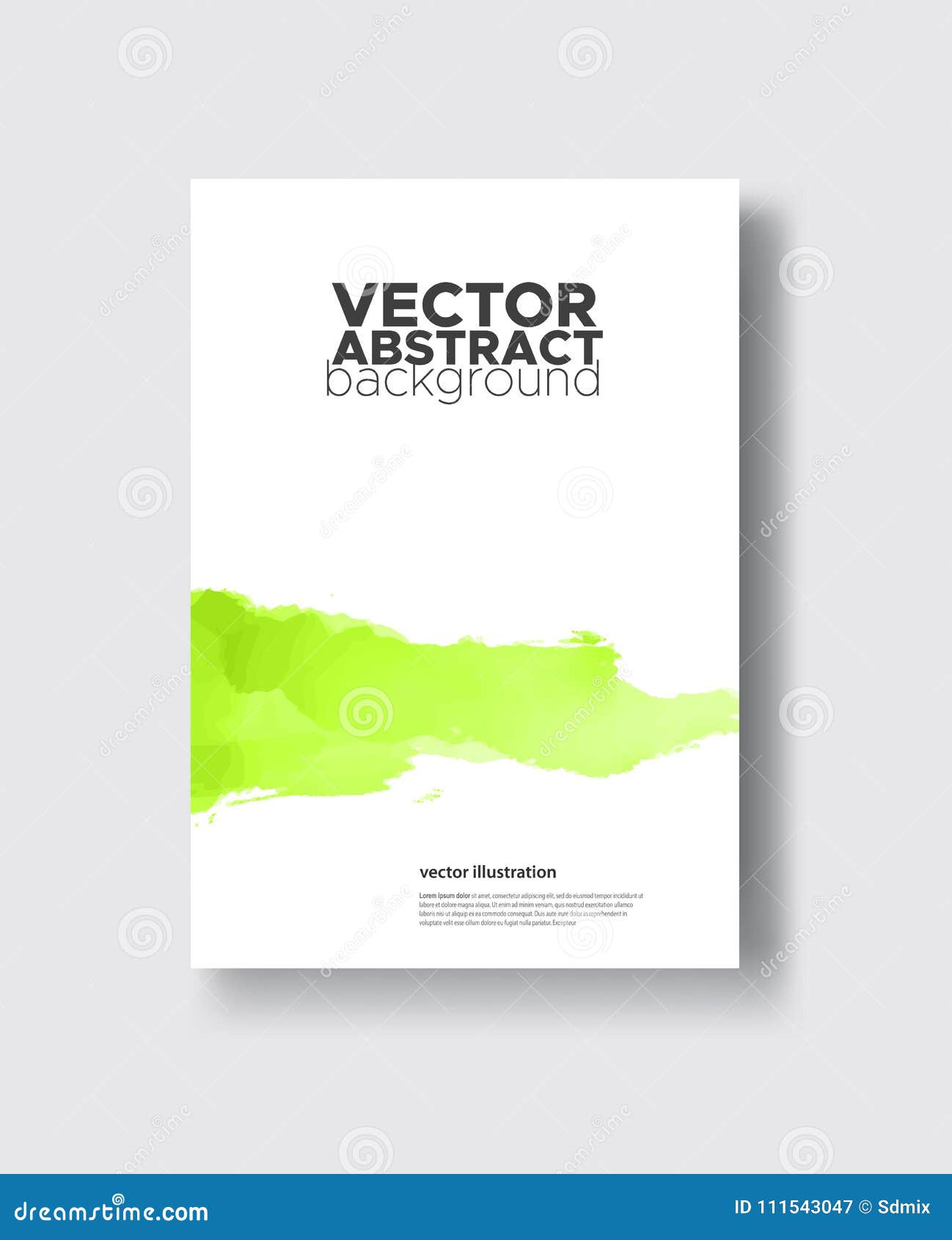 Elegant Brochure Template Design Ink Brush Element Stock Vector Illustration Of Brochure Backdrop