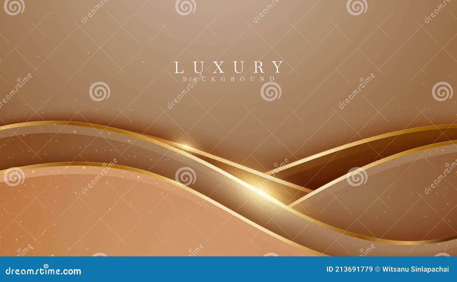 Elegant Brown Shade Background with Line Golden Elements. Realistic Luxury  Paper Cut Style 3d Modern Concept Stock Vector - Illustration of fluid,  curves: 213691779