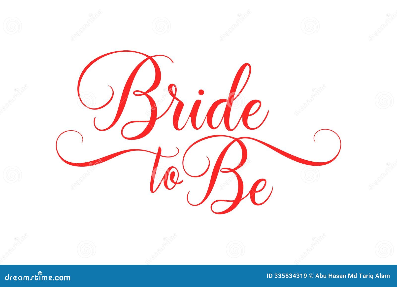elegant-calligraphy-of-bride-to-be-in-red-script-stock-vector
