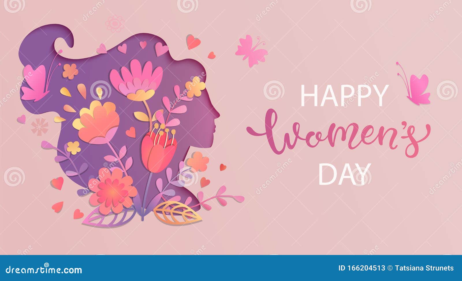 elegant card for international women`s day .