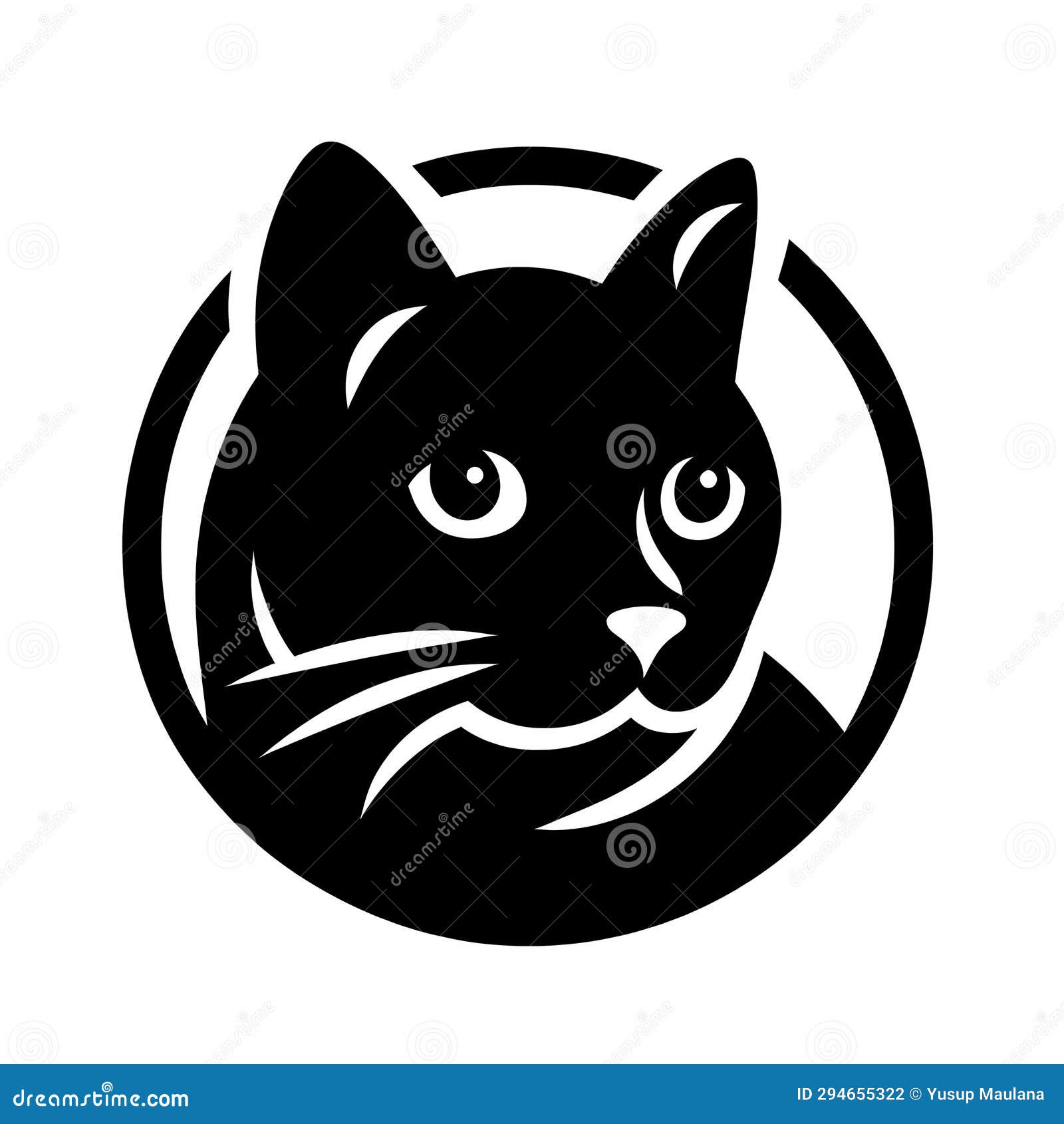 Elegant Cat in Vector a Timeless Representation of Grace and Mysterious ...