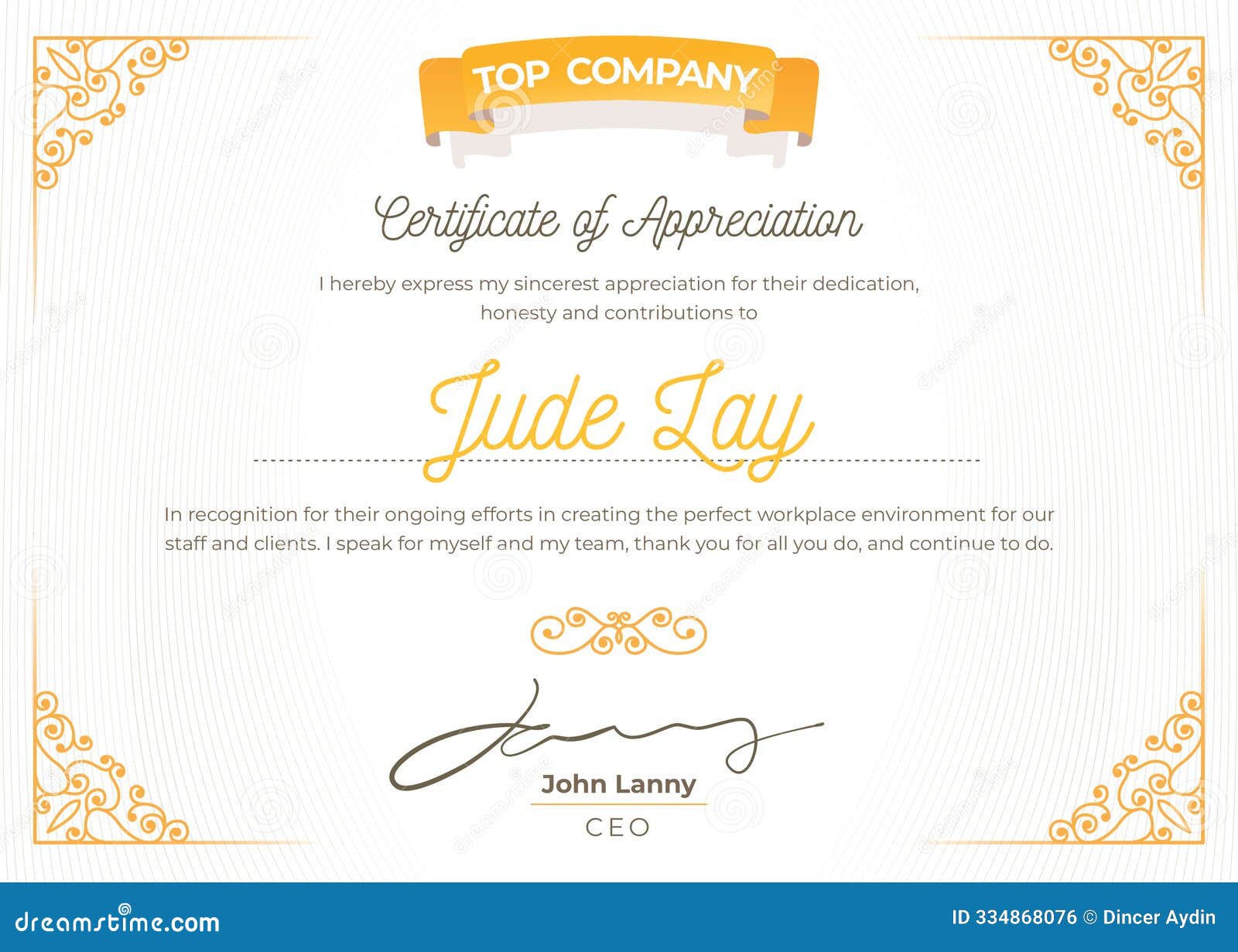 elegant certificate template