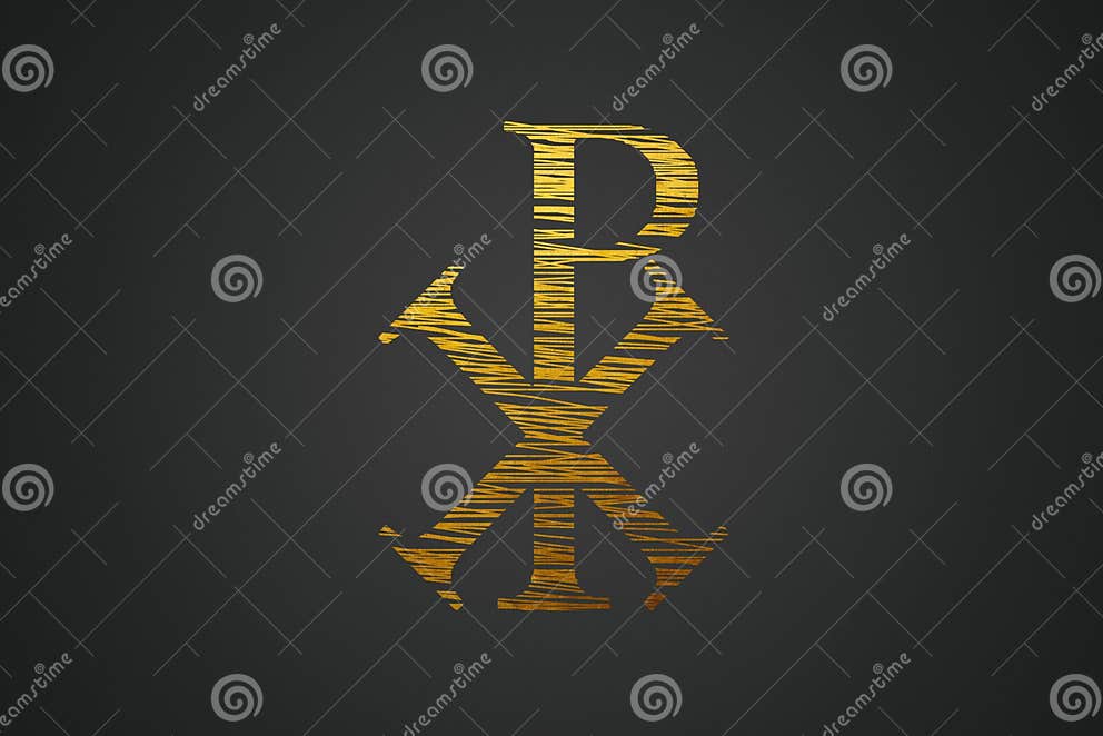 Elegant Christian Crismon Cross Concept Stock Illustration