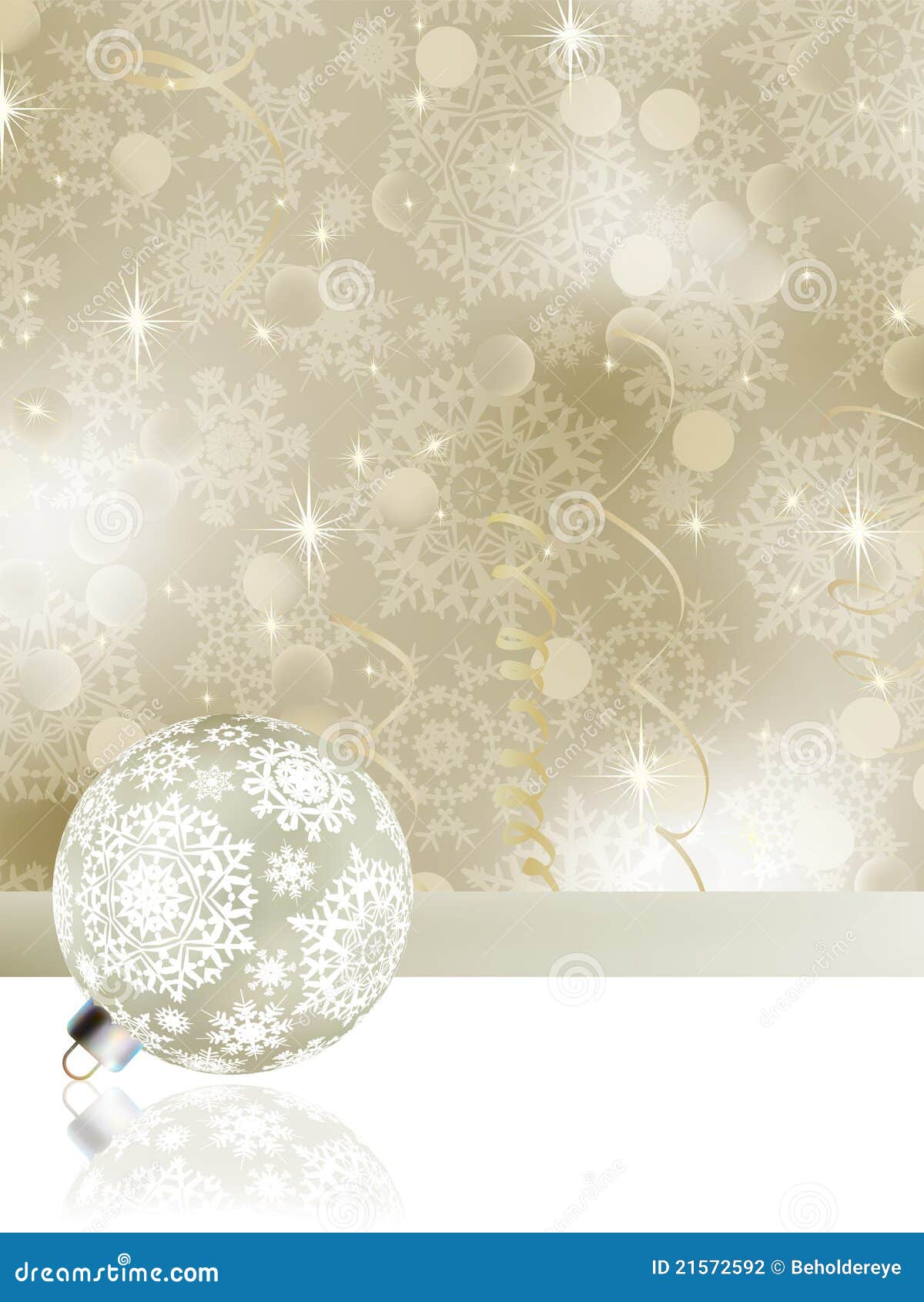 Elegant Christmas Background With Baubles. EPS 8 Stock 