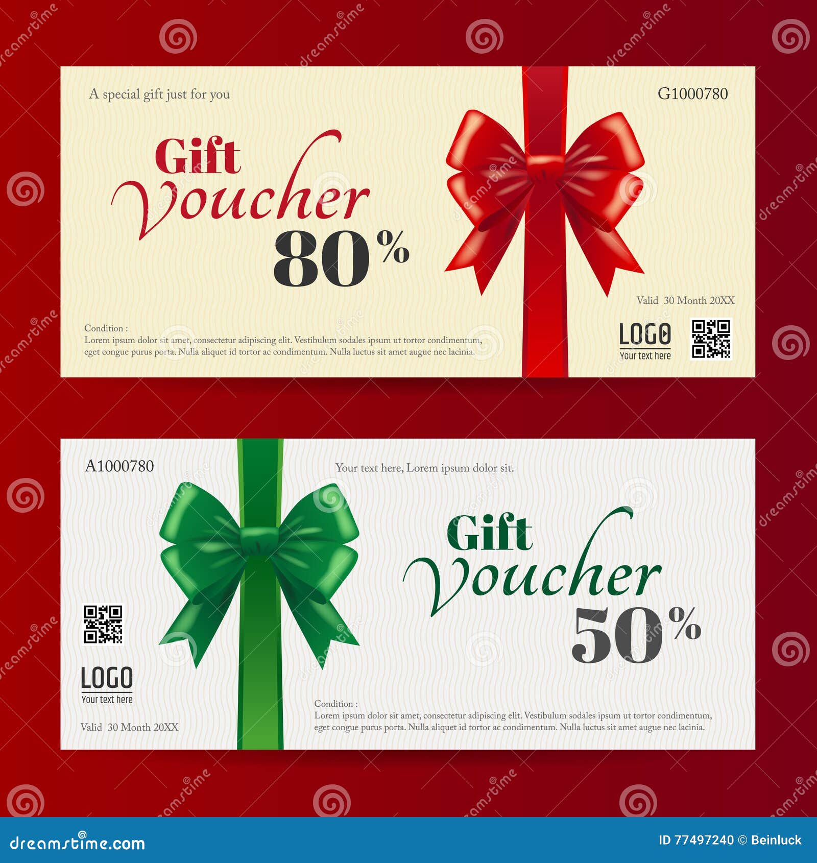 Elegant Christmas Gift Card or Gift Voucher Template Stock Vector Within Free Christmas Gift Certificate Templates