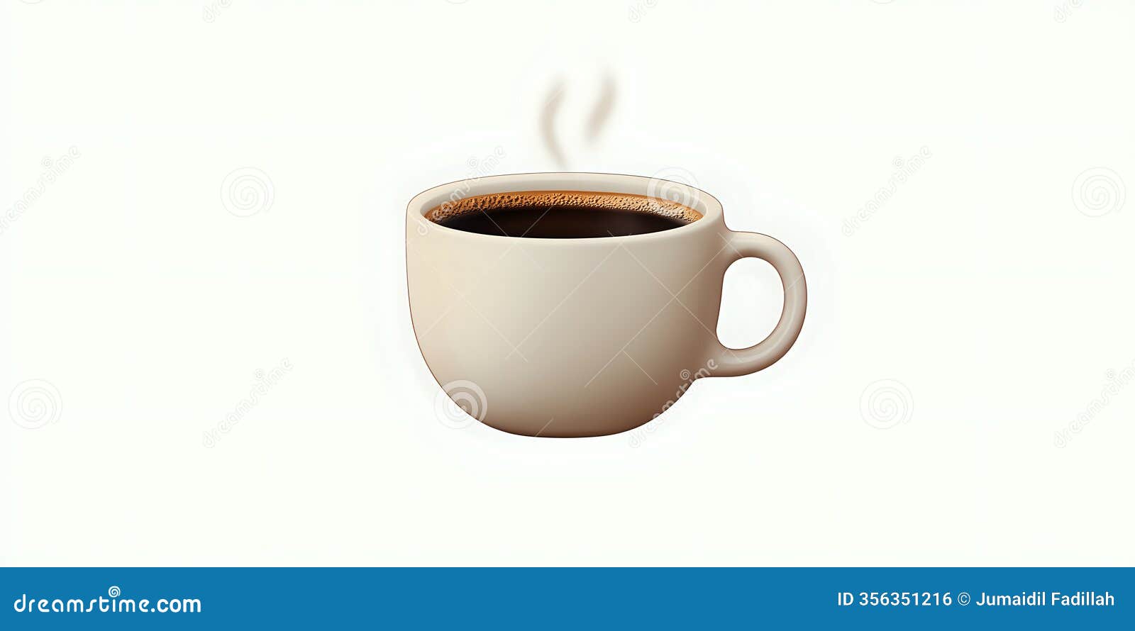 elegant coffee cup emoji with steaming coffee and minimalist 