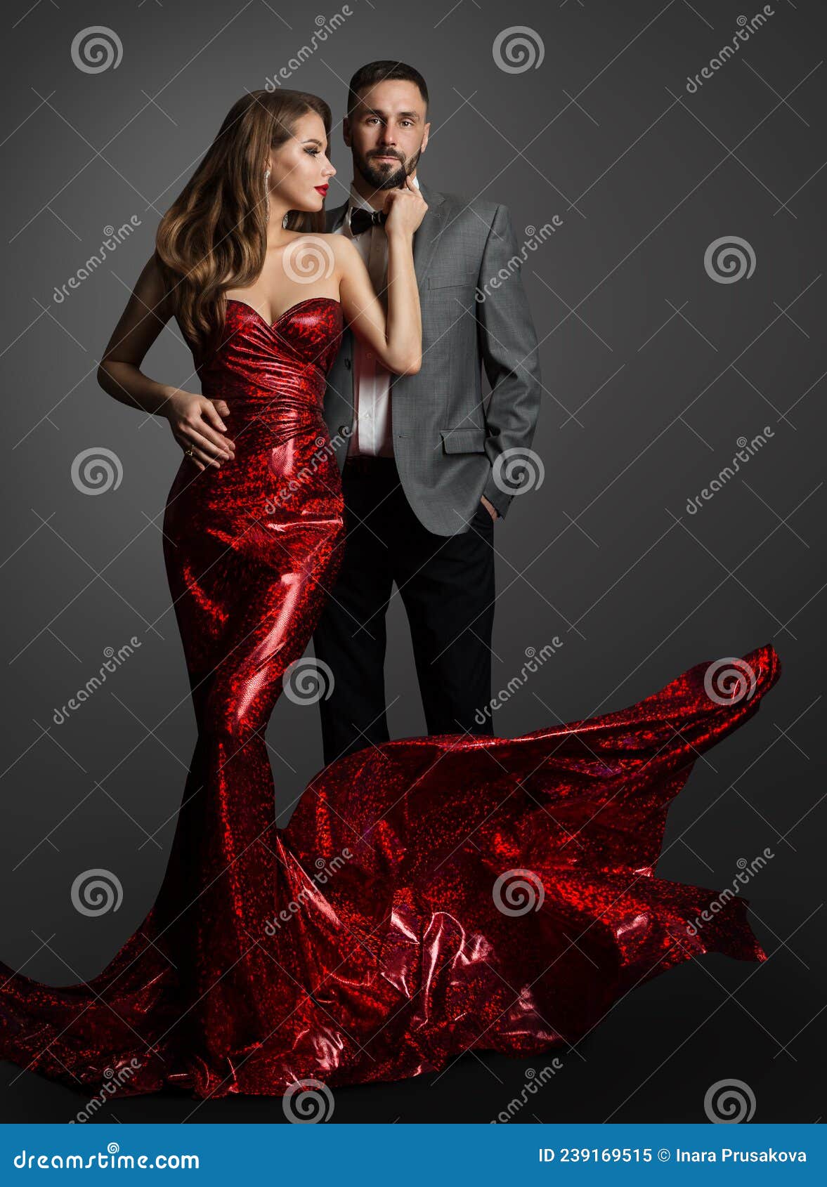 Glam Couple - Gown & Suit - African American Valentine's Day Cards – Black  Stationery