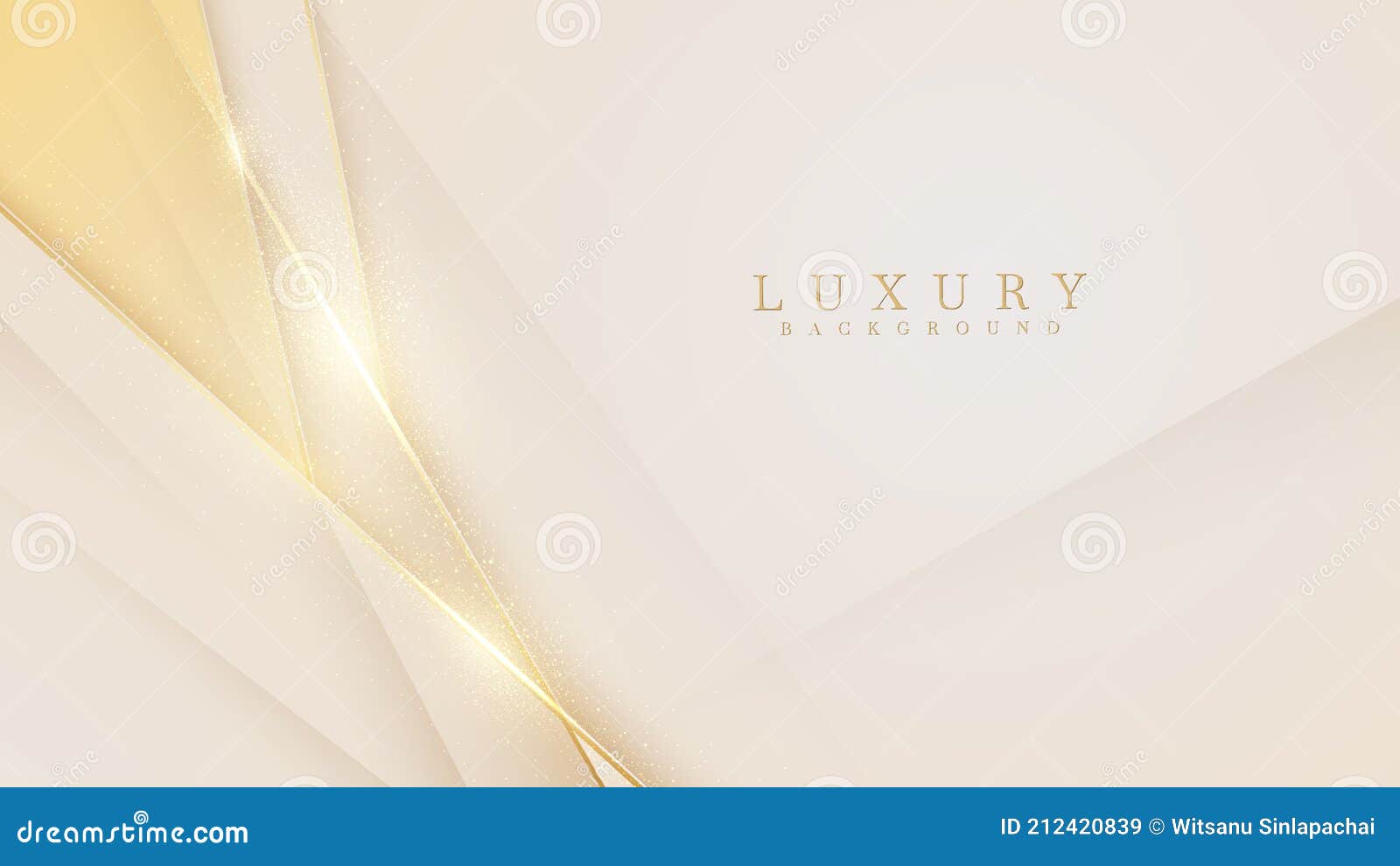 elegant cream shade background with line golden s. realistic luxury paper cut style 3d modern concept.