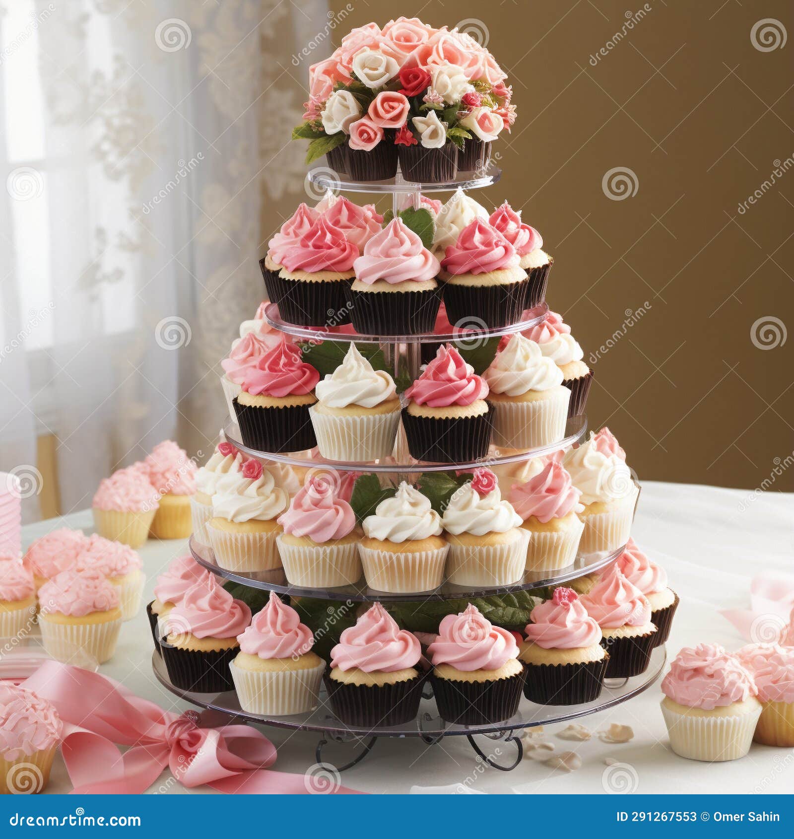 Elegant Cupcake Tower with Decadent and Indulgent Cupcake Creations Stock  Image - Image of stands, detailing: 291267553, image size:1600x1690