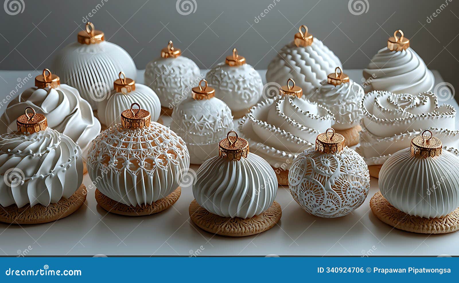 elegant 3d decorated cookie ornaments display