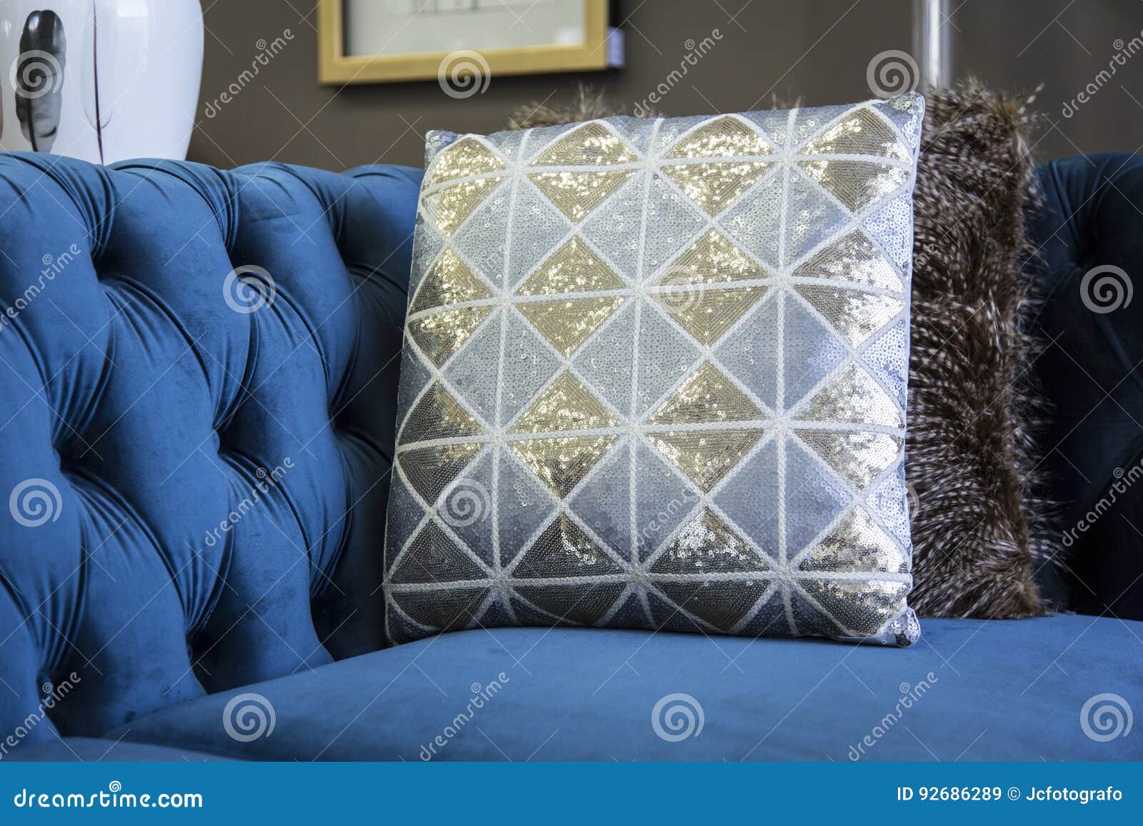 Elegant decorative pillows stock image. Image of domestic 92686289