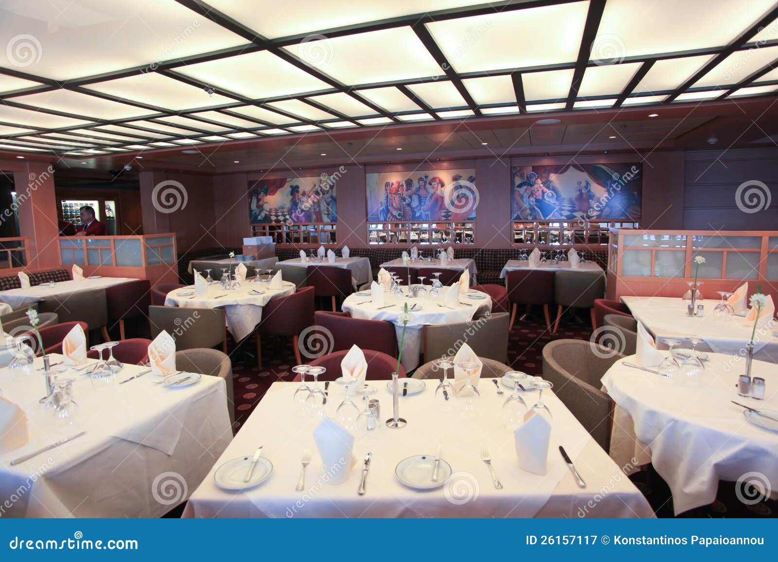 An Elegant Dining Hall in Cruise Ship Editorial Photography - Image of